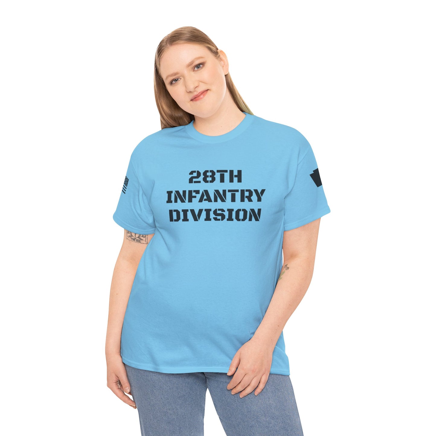 28th ID Black Keystone & Flag T-Shirt