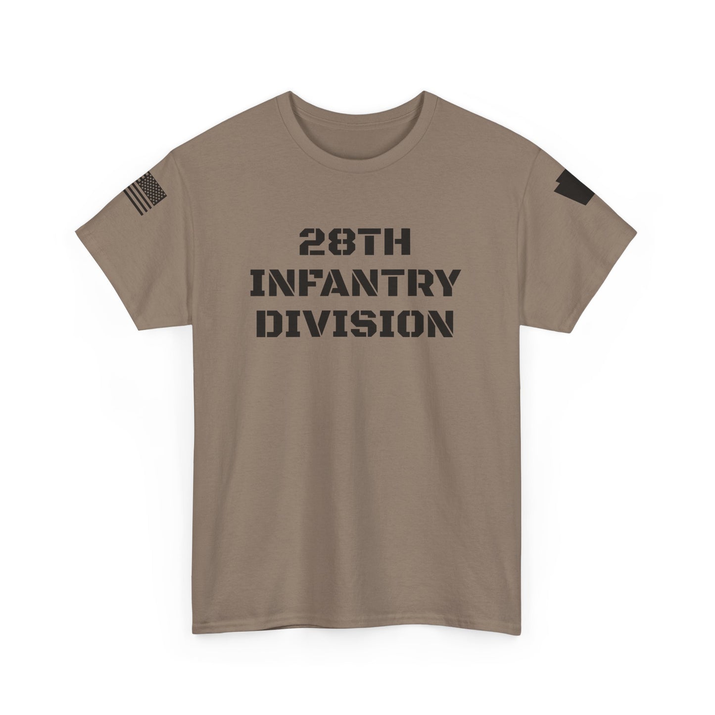 28th ID Black Keystone & Flag T-Shirt