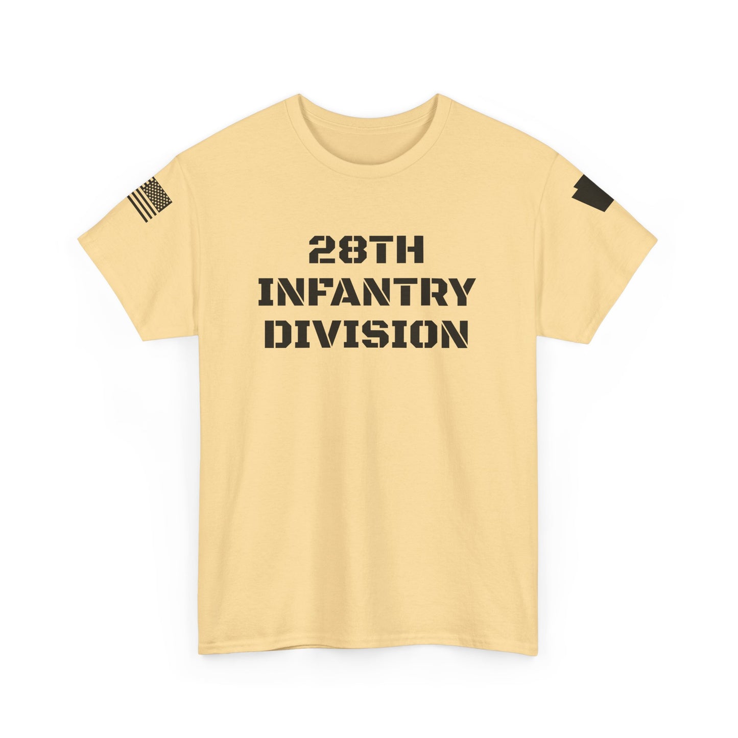 28th ID Black Keystone & Flag T-Shirt