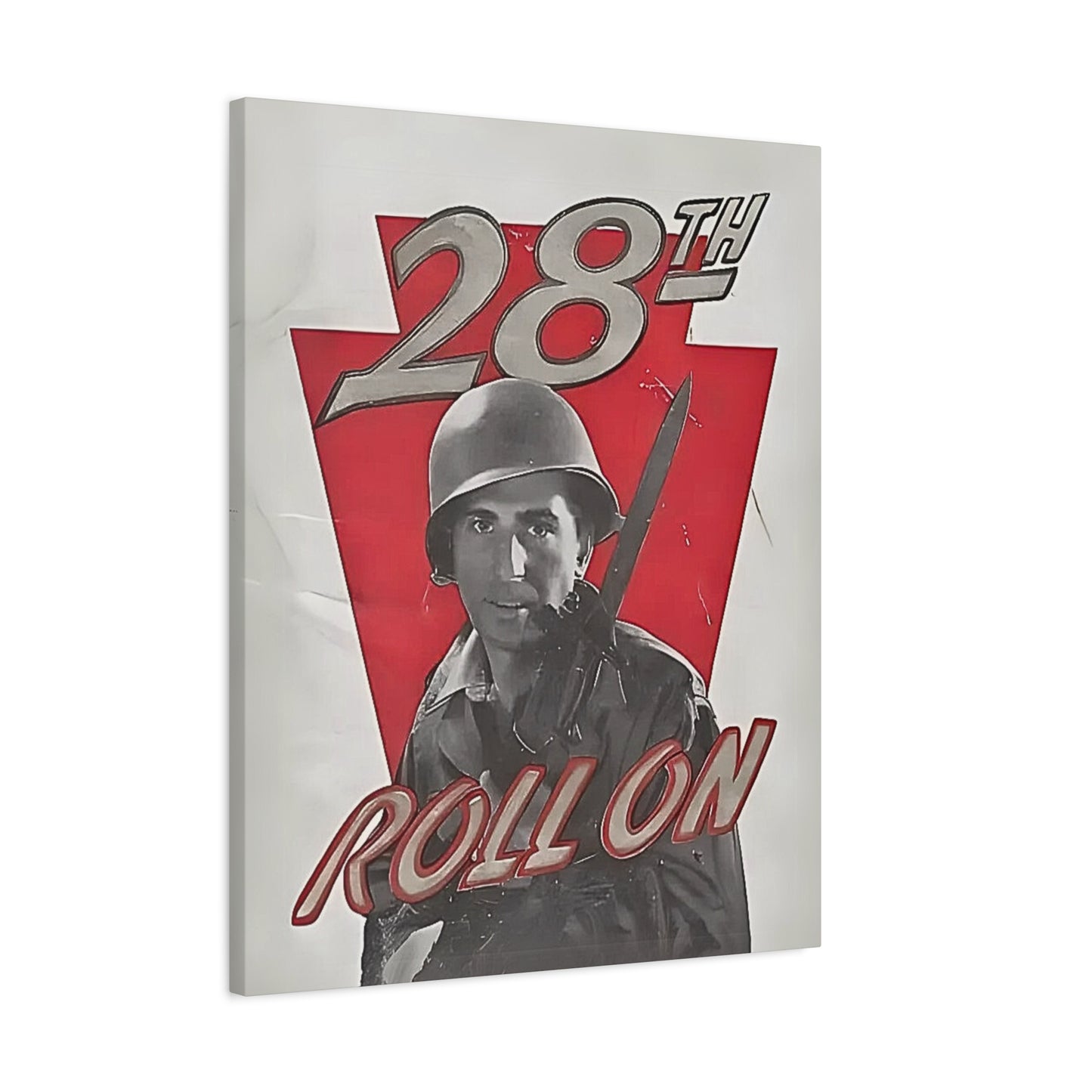28th ID Roll On Vintage Military Wall Art Canvas