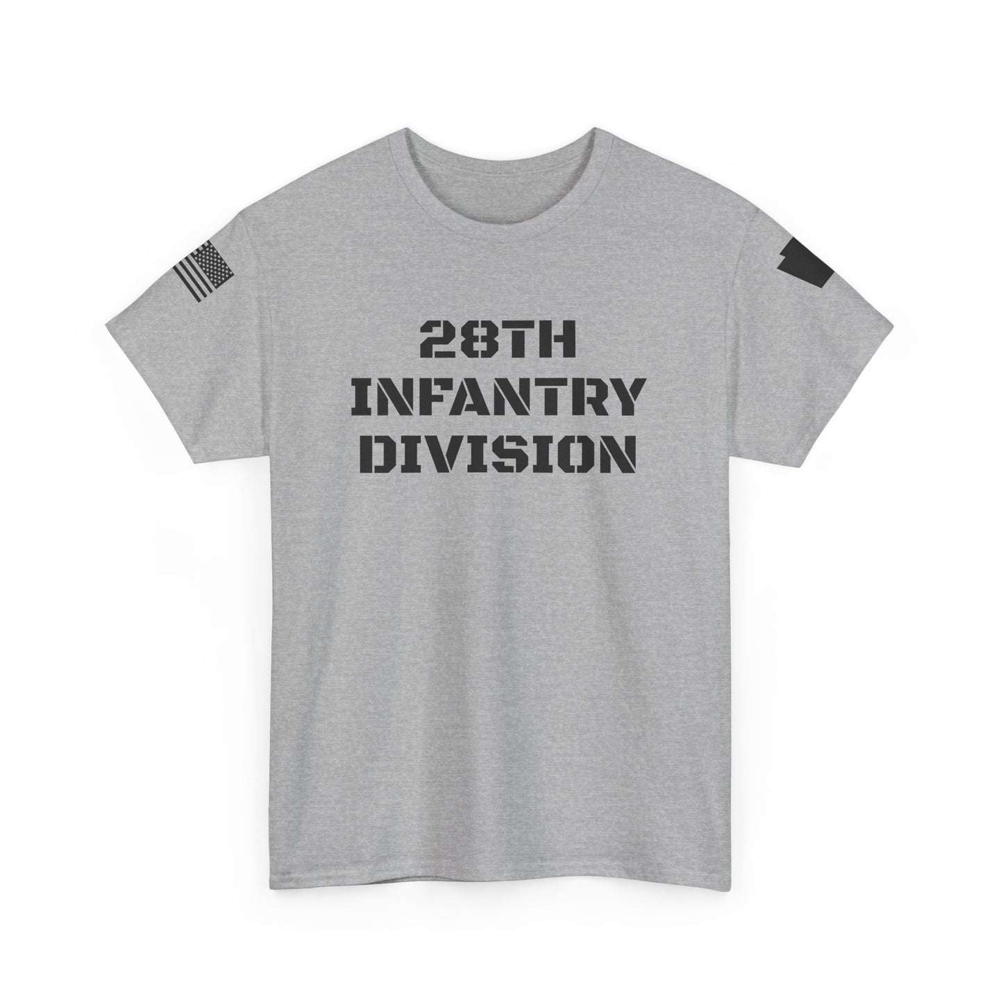 28th ID Black Keystone & Flag T-Shirt
