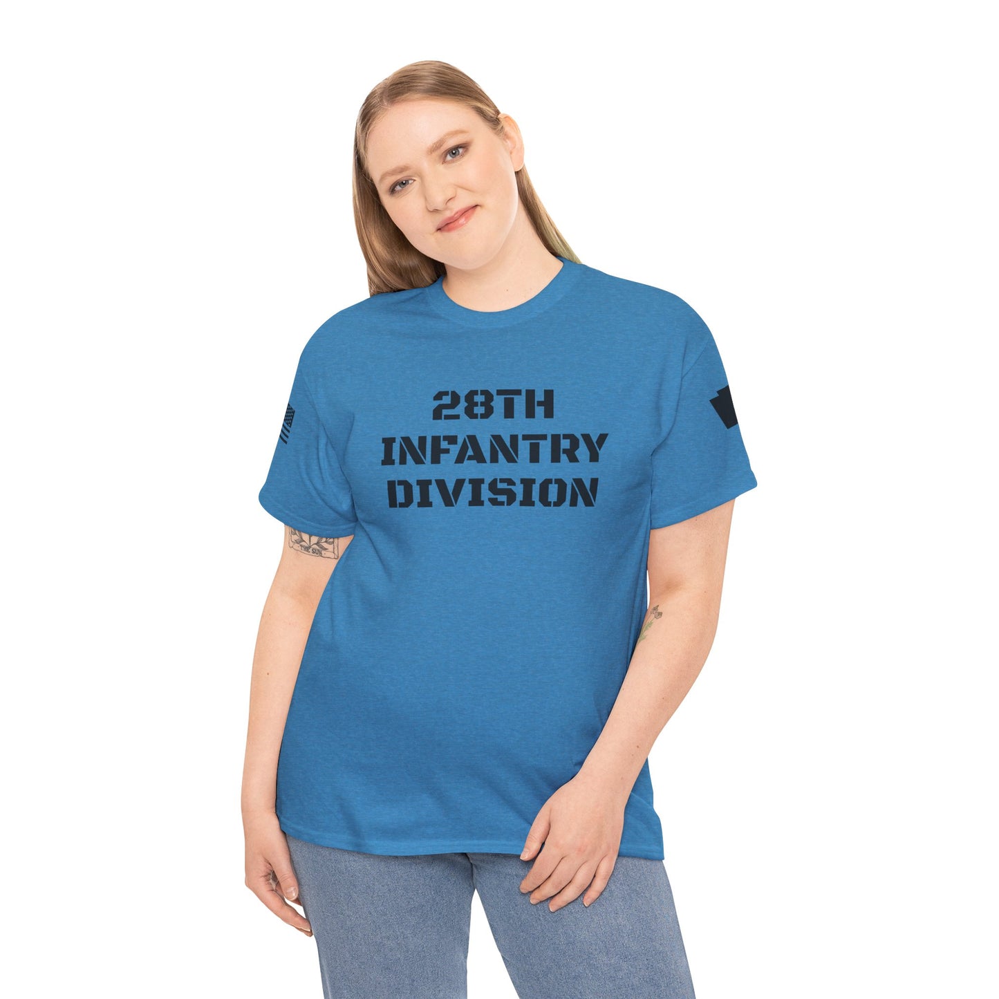 28th ID Black Keystone & Flag T-Shirt