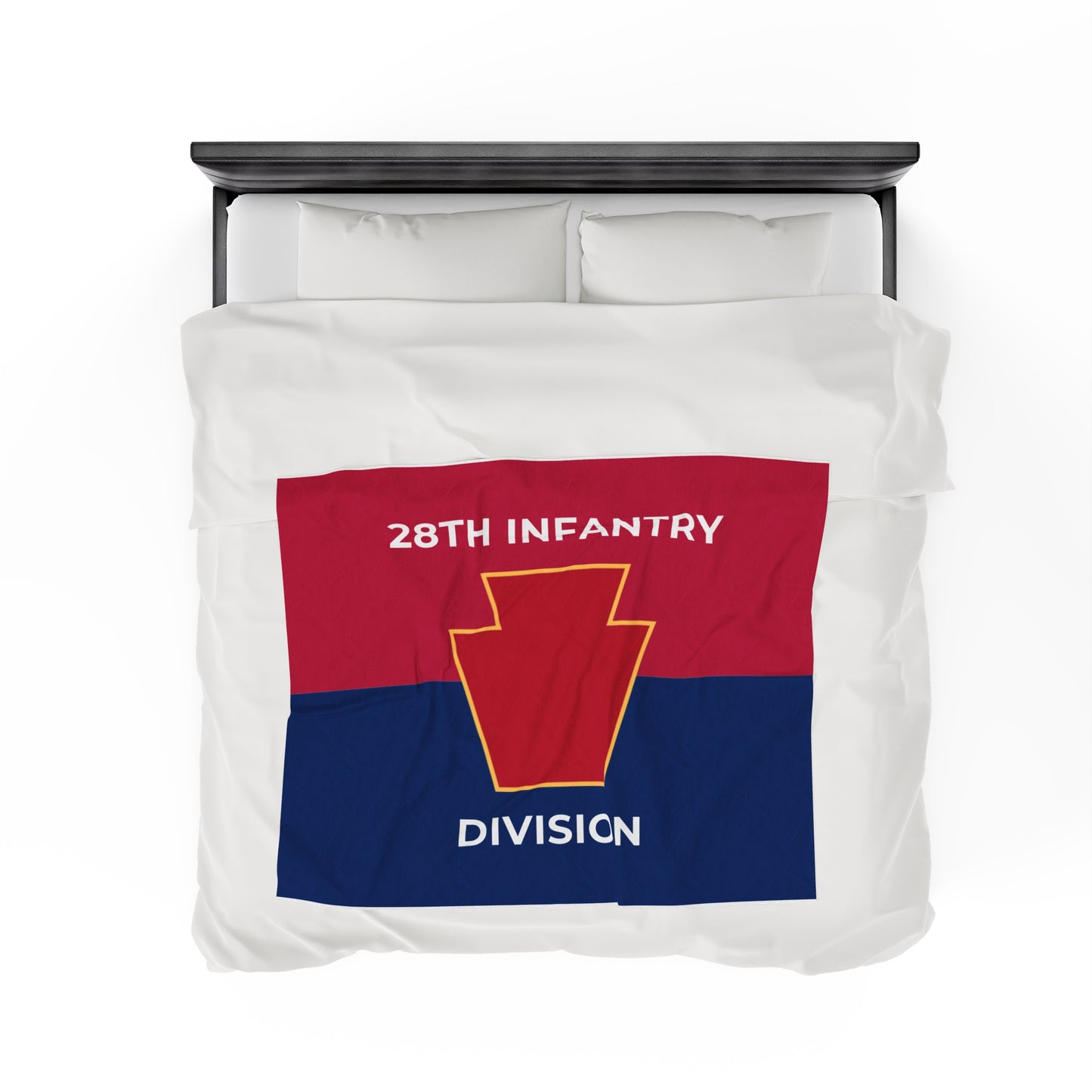 28th Infantry Division Colors Velveteen Plush Blanket