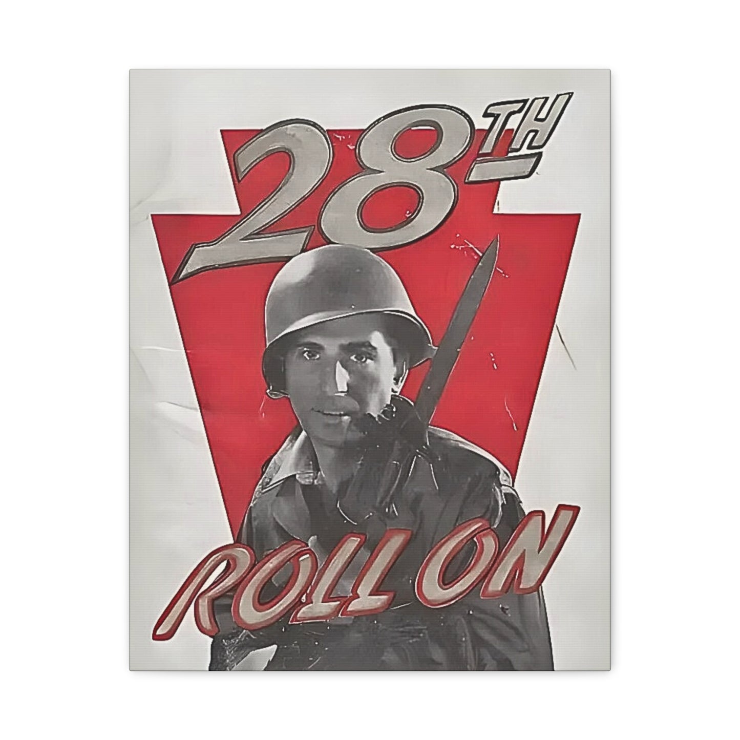 28th ID Roll On Vintage Military Wall Art Canvas