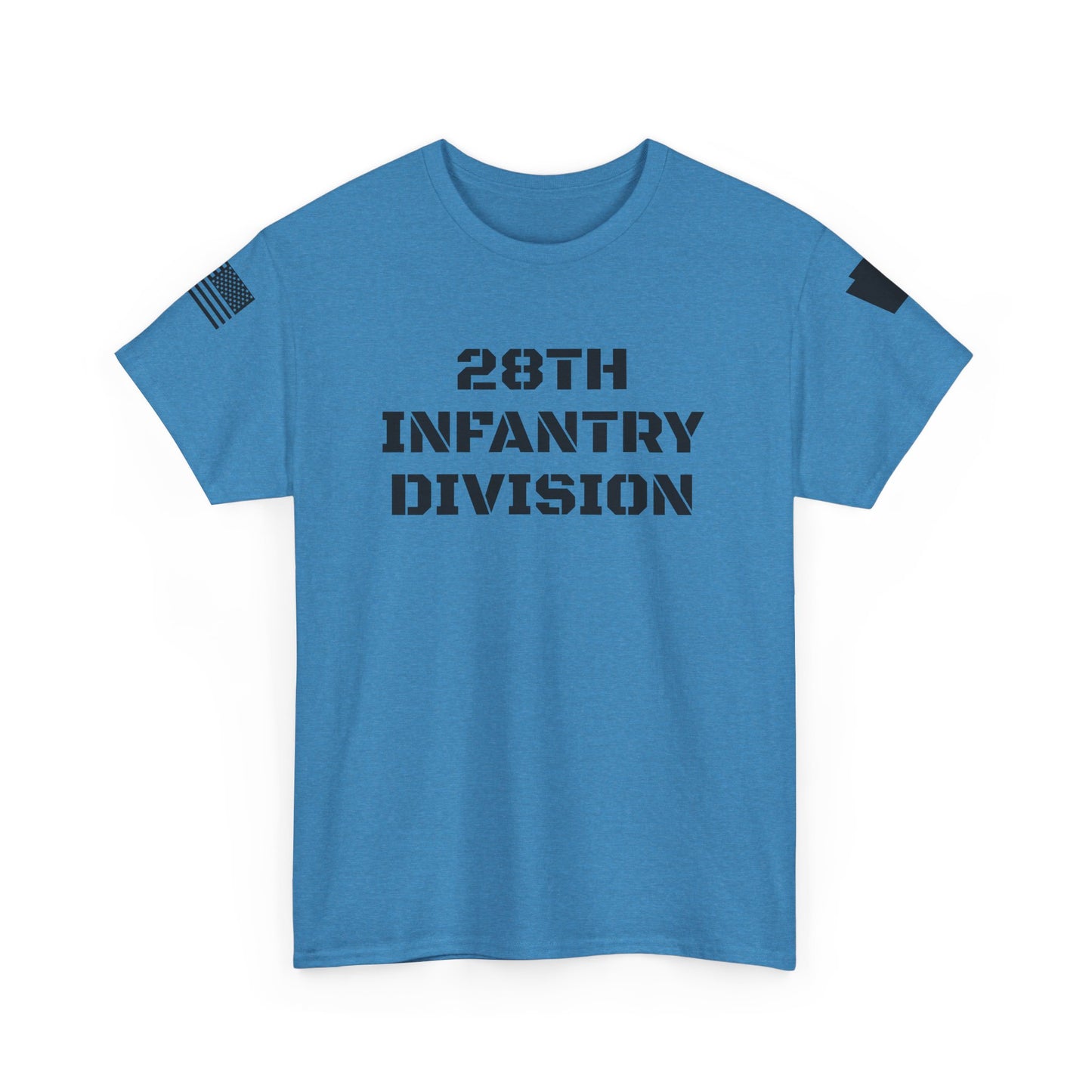 28th ID Black Keystone & Flag T-Shirt