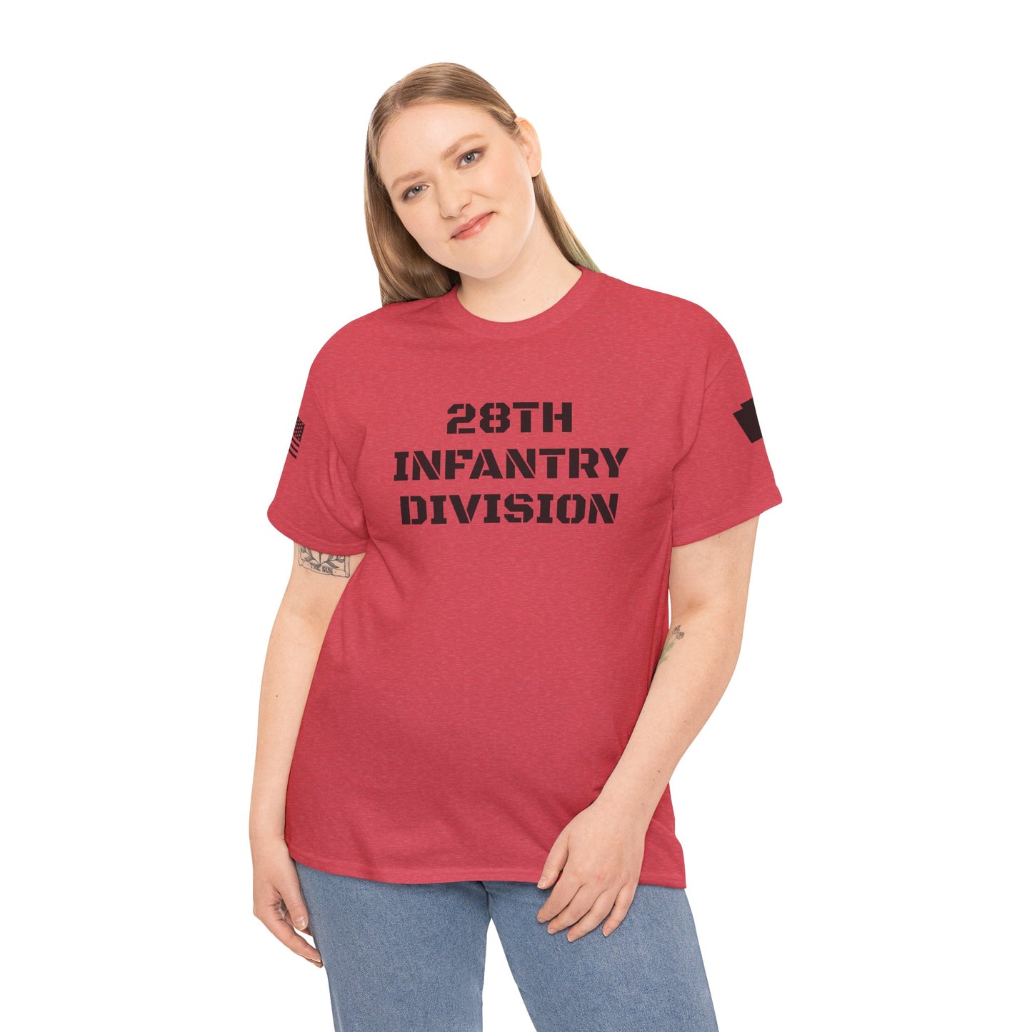 28th ID Black Keystone & Flag T-Shirt