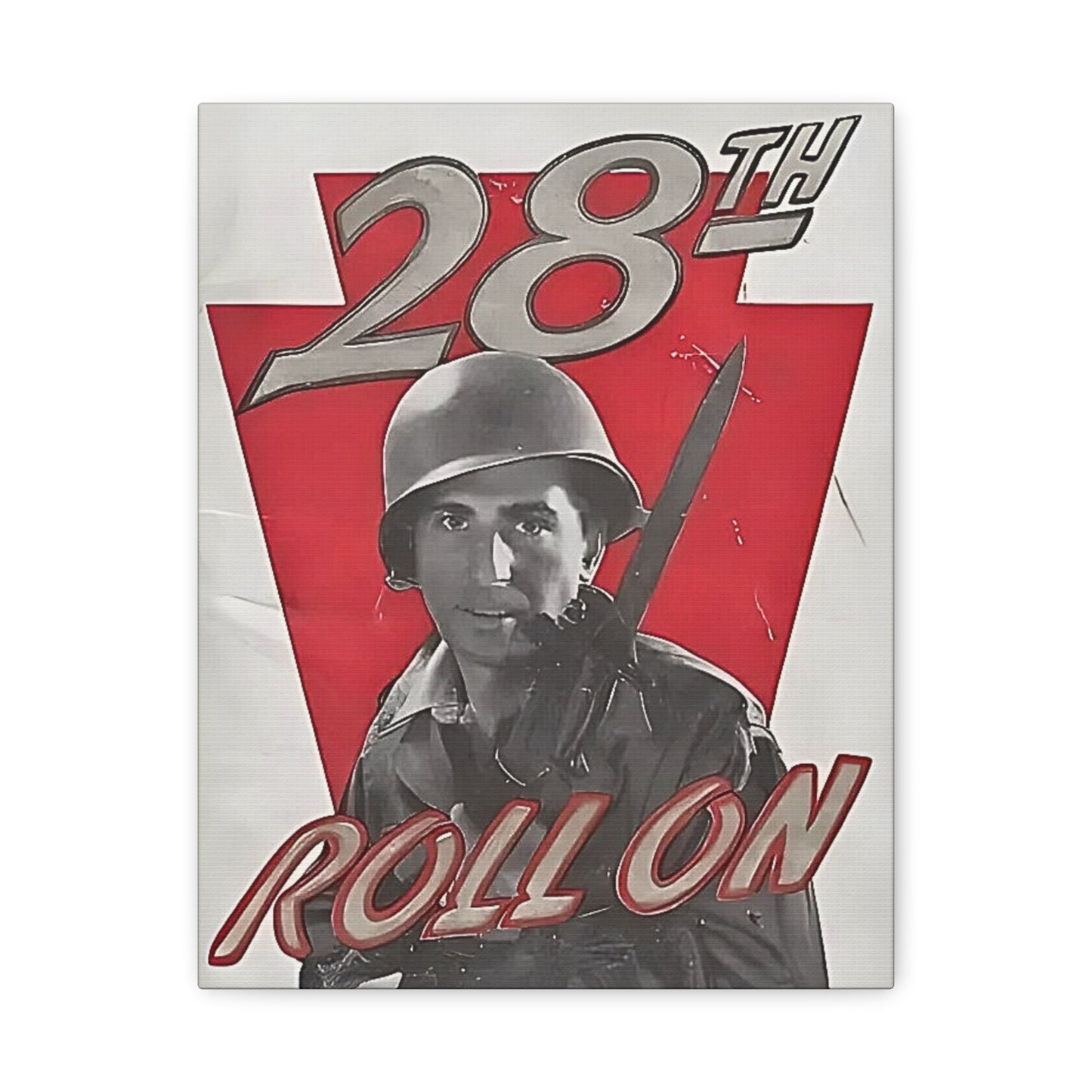 28th ID Roll On Vintage Military Wall Art Canvas