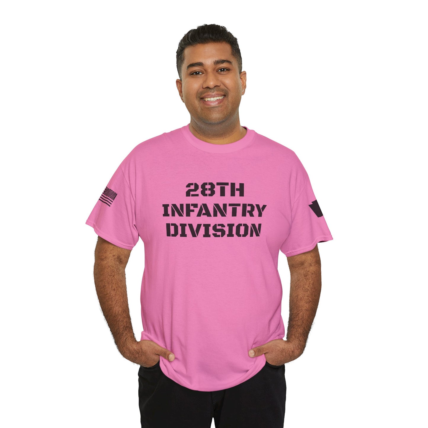 28th ID Black Keystone & Flag T-Shirt