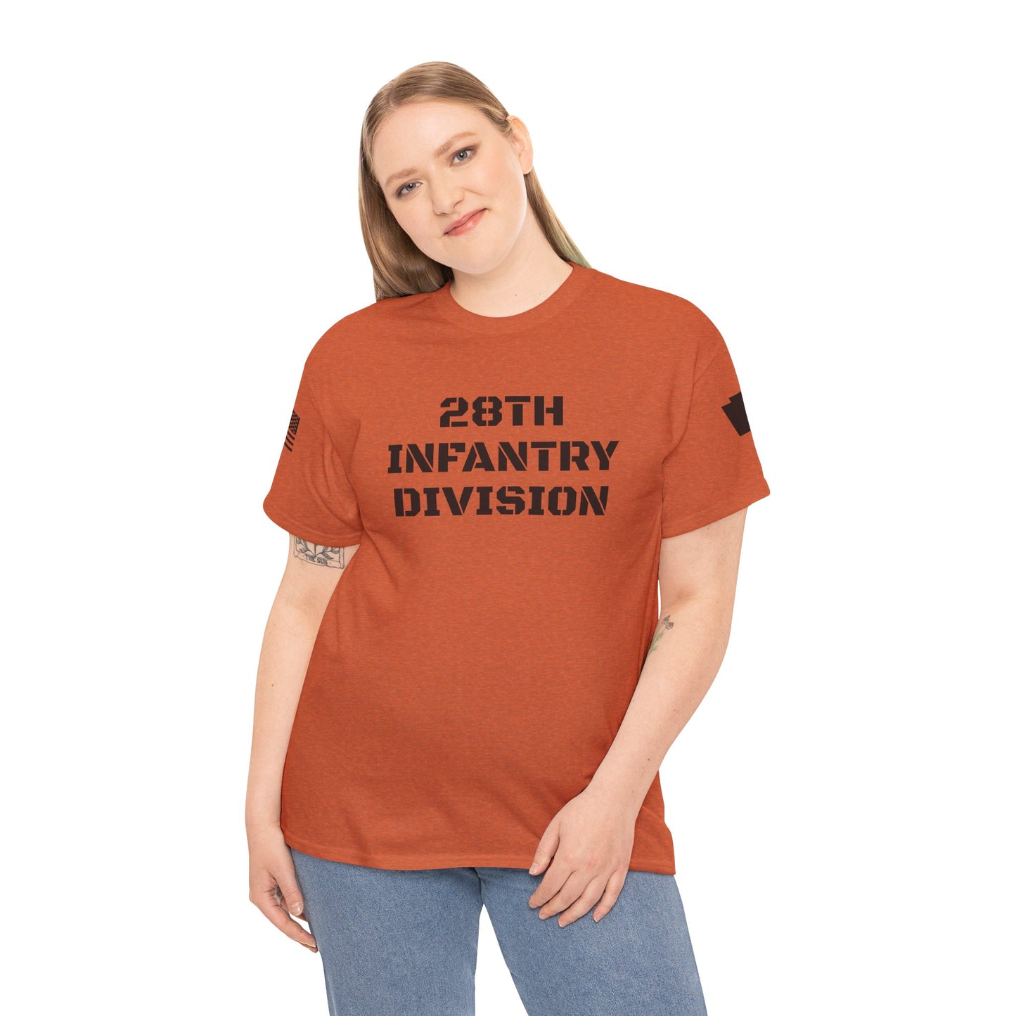28th ID Black Keystone & Flag T-Shirt