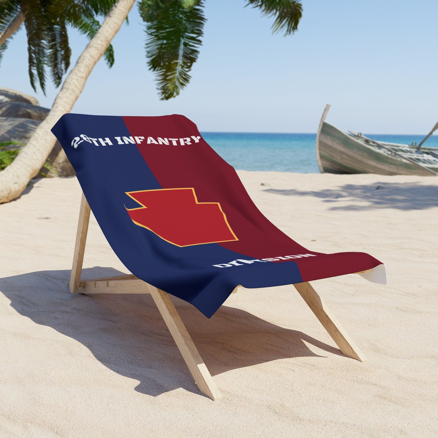 28th Infantry Division Beach Towel