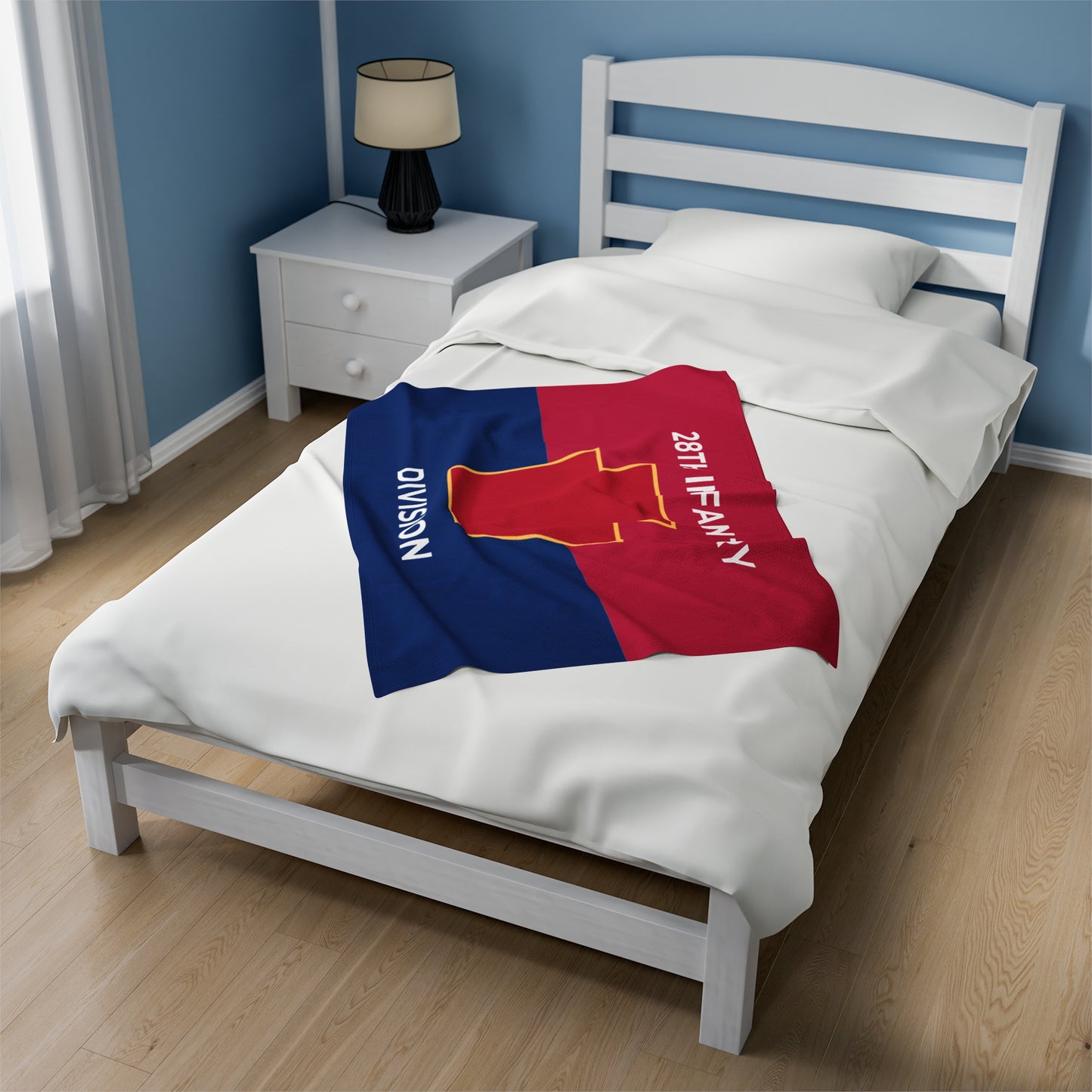 28th Infantry Division Colors Velveteen Plush Blanket