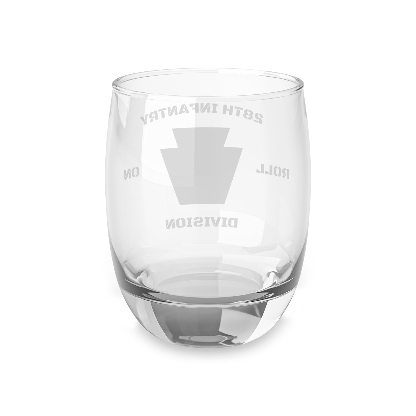 Black Keystone "Roll On" Whiskey Glass