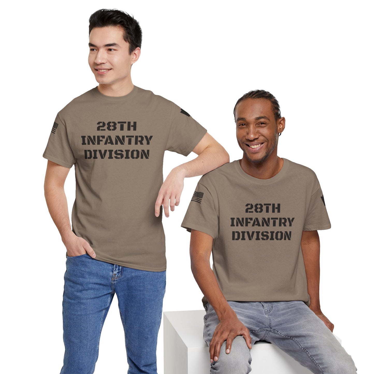 28th ID Black Keystone & Flag T-Shirt