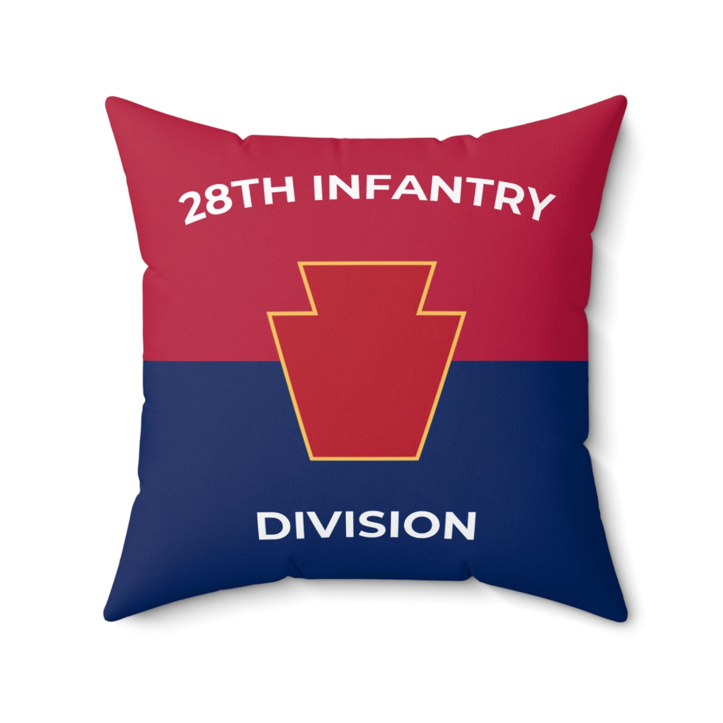28th Infantry Division Colors Spun Polyester Square Pillow