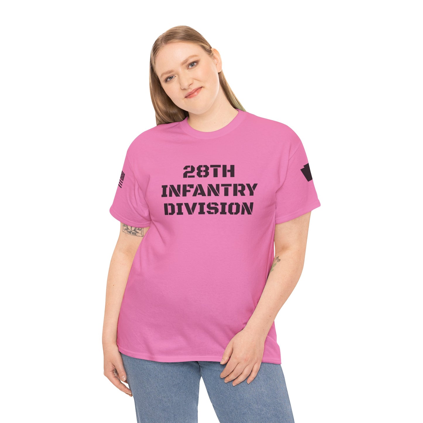 28th ID Black Keystone & Flag T-Shirt