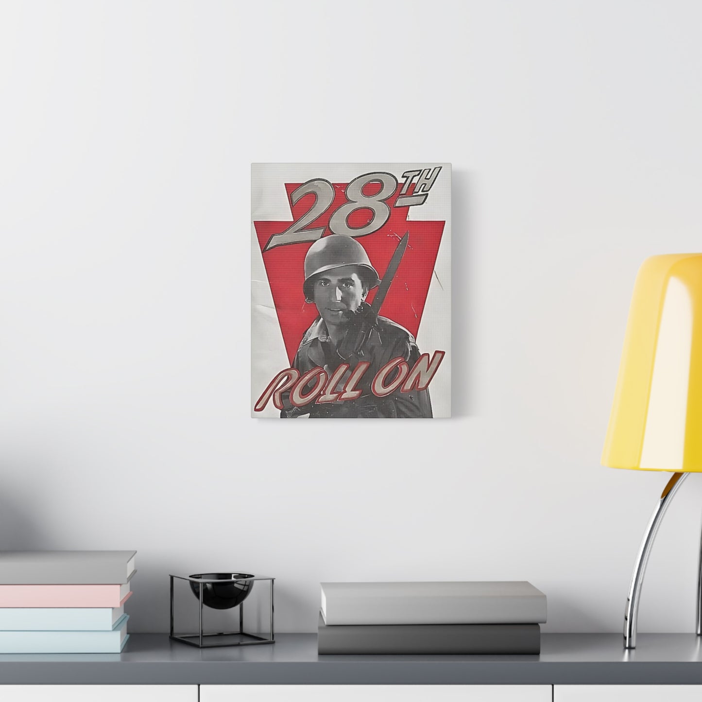 28th ID Roll On Vintage Military Wall Art Canvas