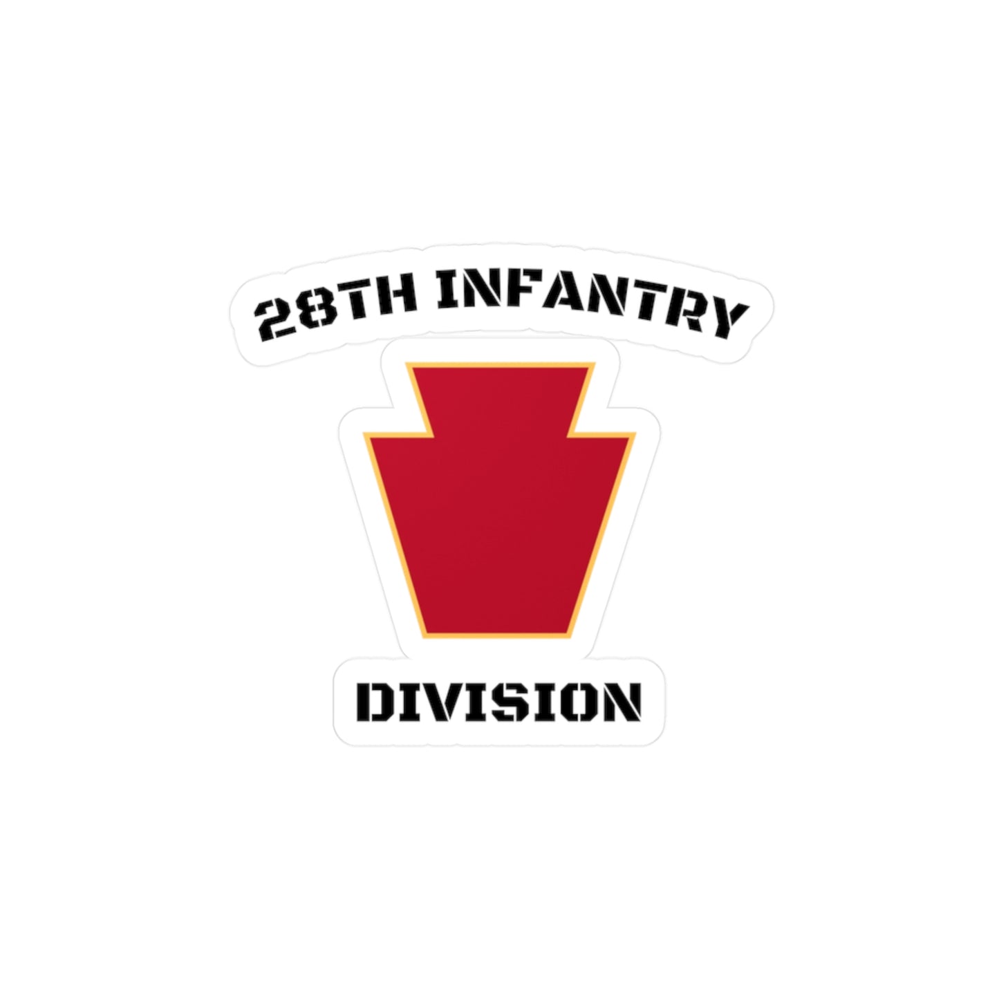 28th Infantry Division Red Keystone Vinyl Decals