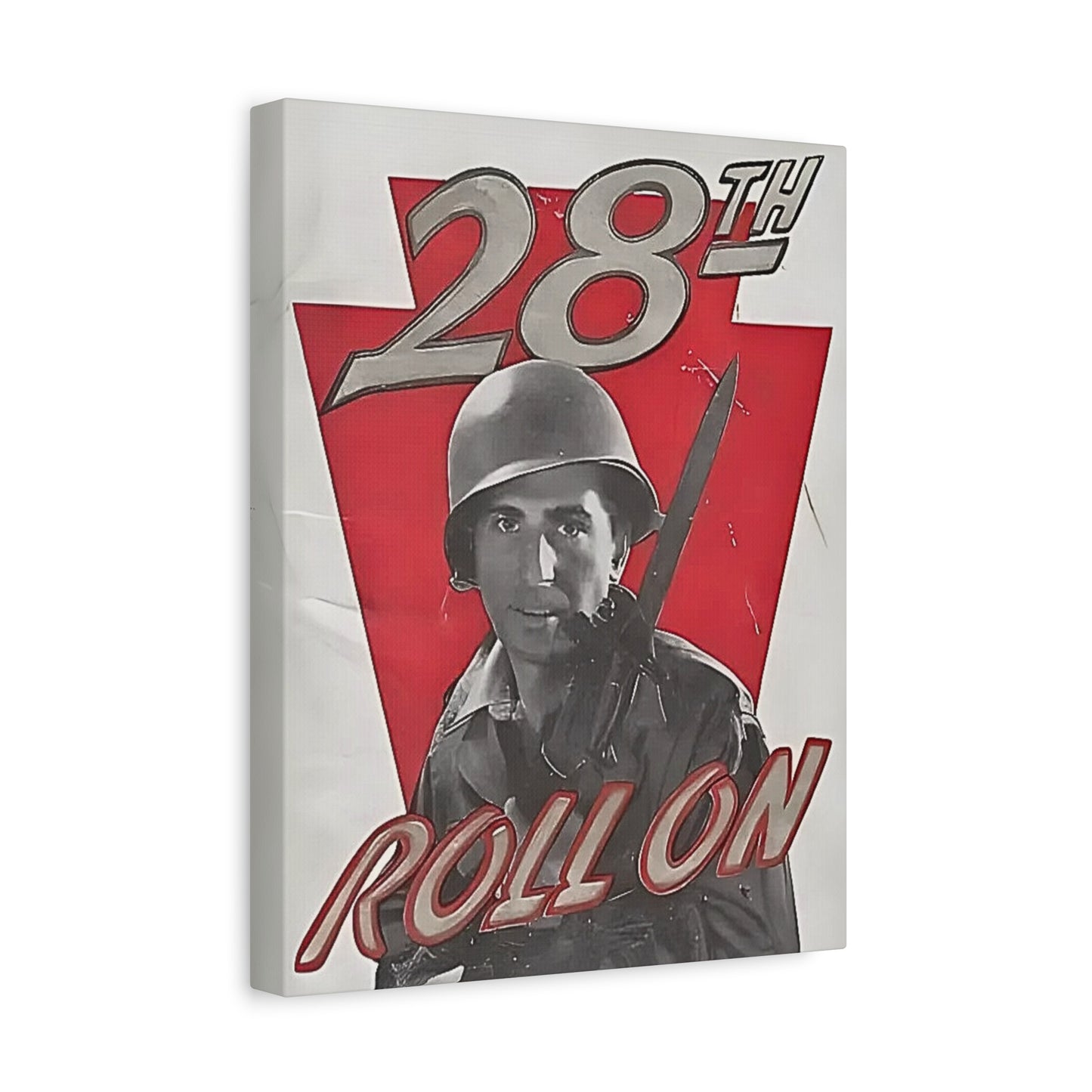 28th ID Roll On Vintage Military Wall Art Canvas