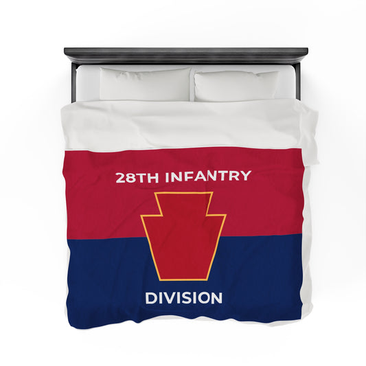 28th Infantry Division Colors Velveteen Plush Blanket