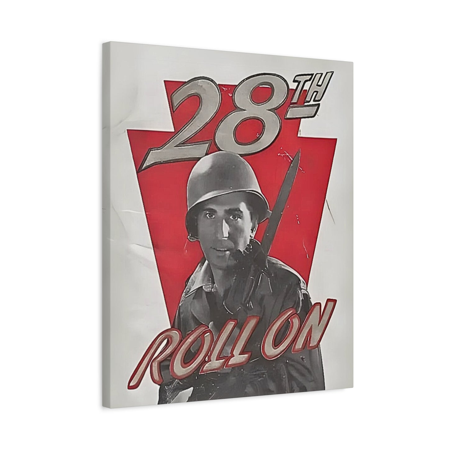 28th ID Roll On Vintage Military Wall Art Canvas