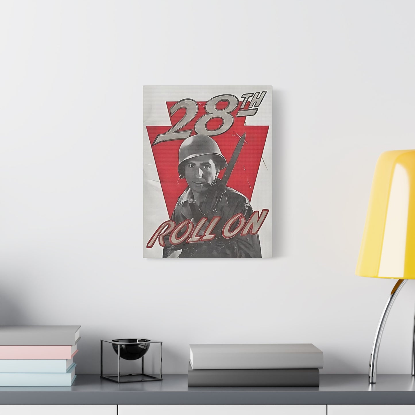 28th ID Roll On Vintage Military Wall Art Canvas