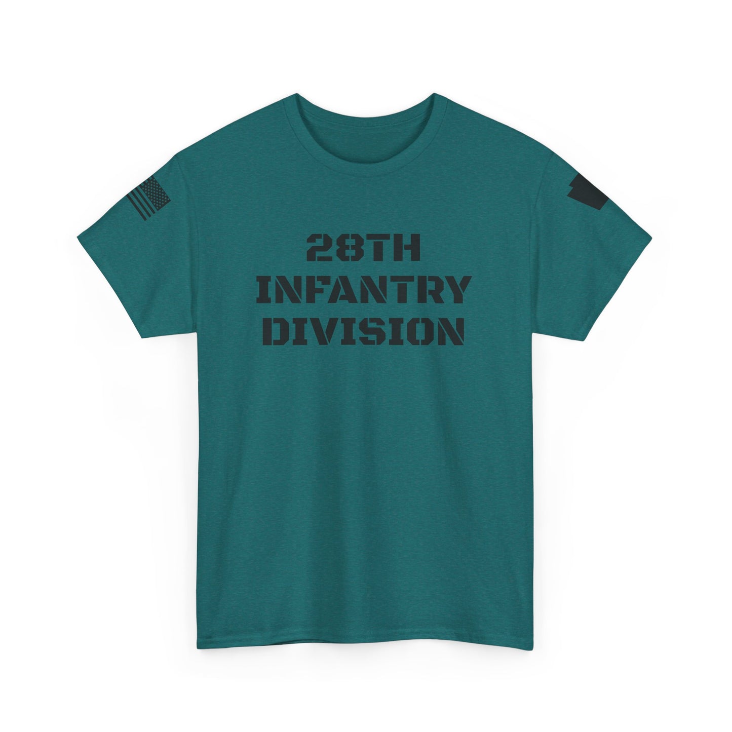 28th ID Black Keystone & Flag T-Shirt