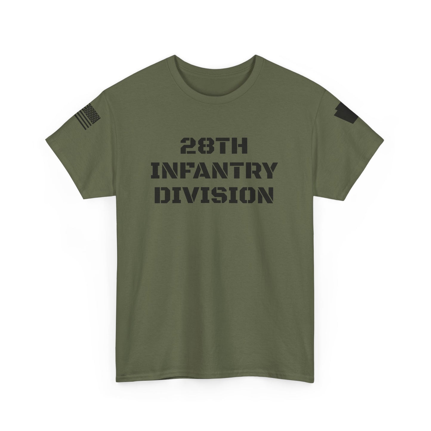 28th ID Black Keystone & Flag T-Shirt