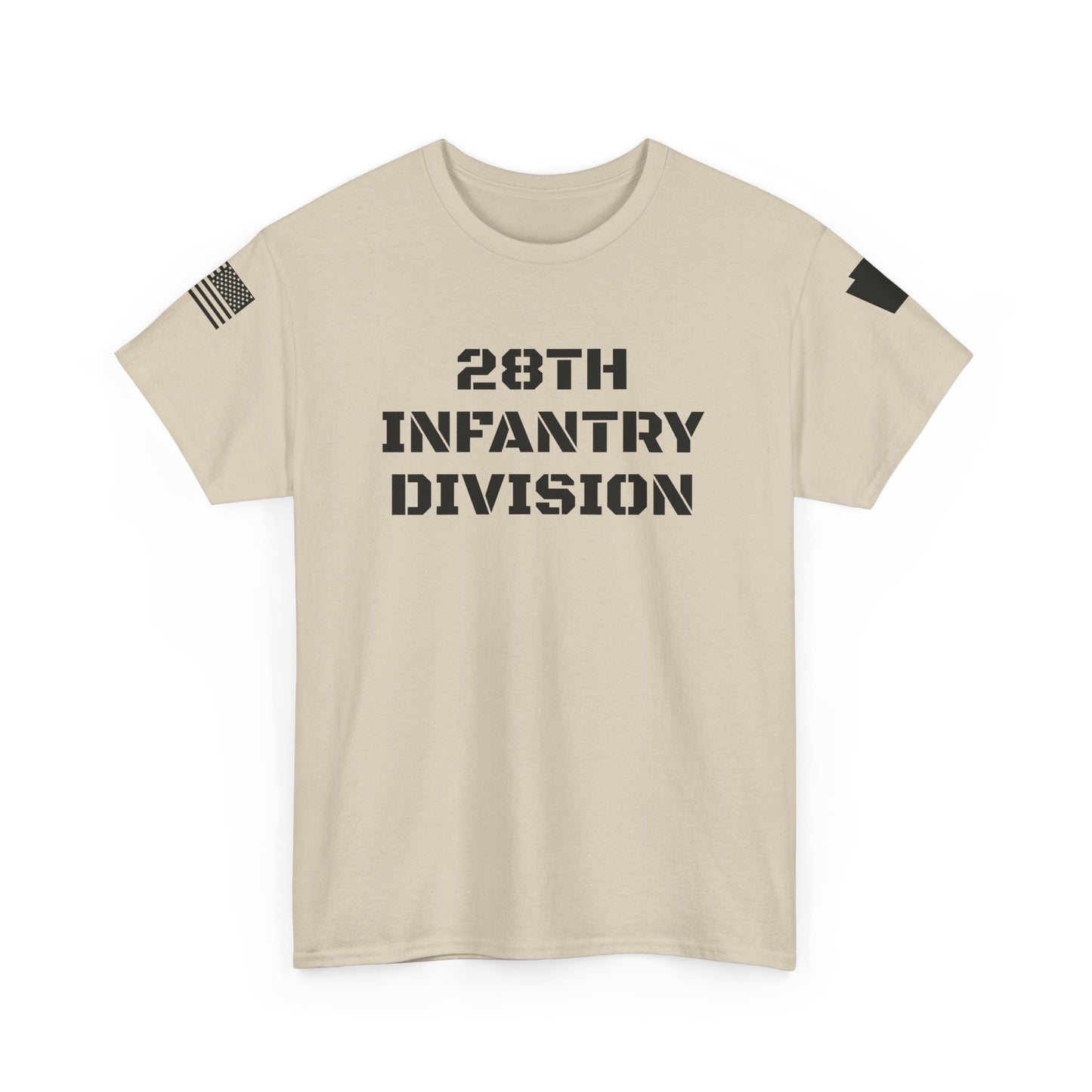 28th ID Black Keystone & Flag T-Shirt
