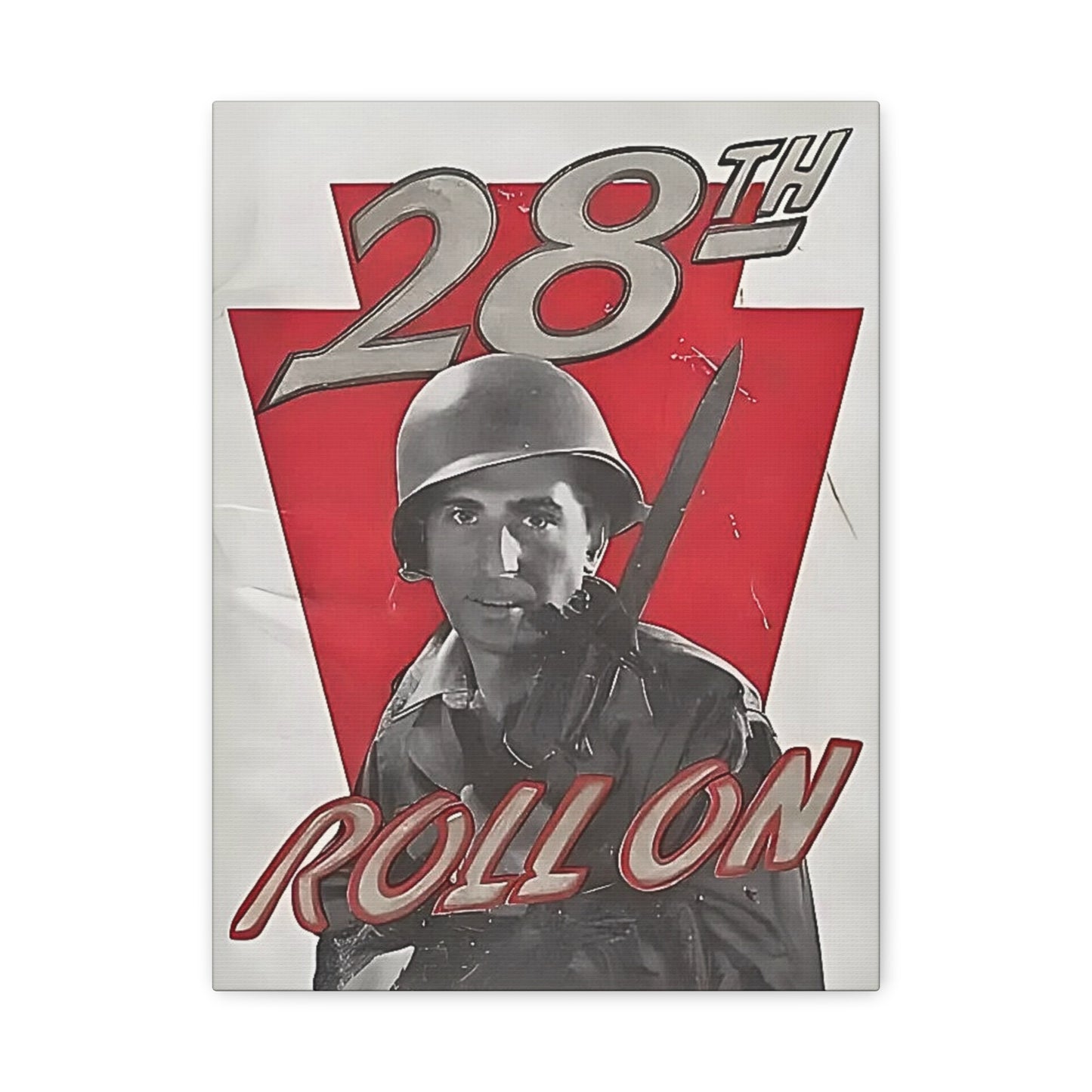 28th ID Roll On Vintage Military Wall Art Canvas