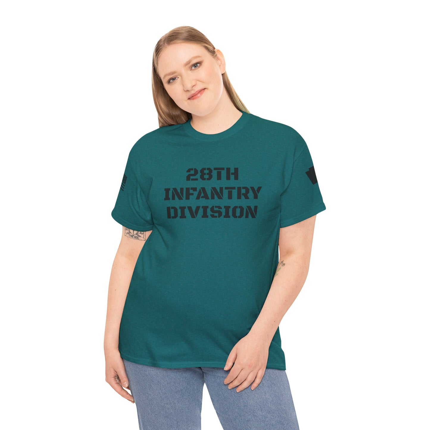 28th ID Black Keystone & Flag T-Shirt