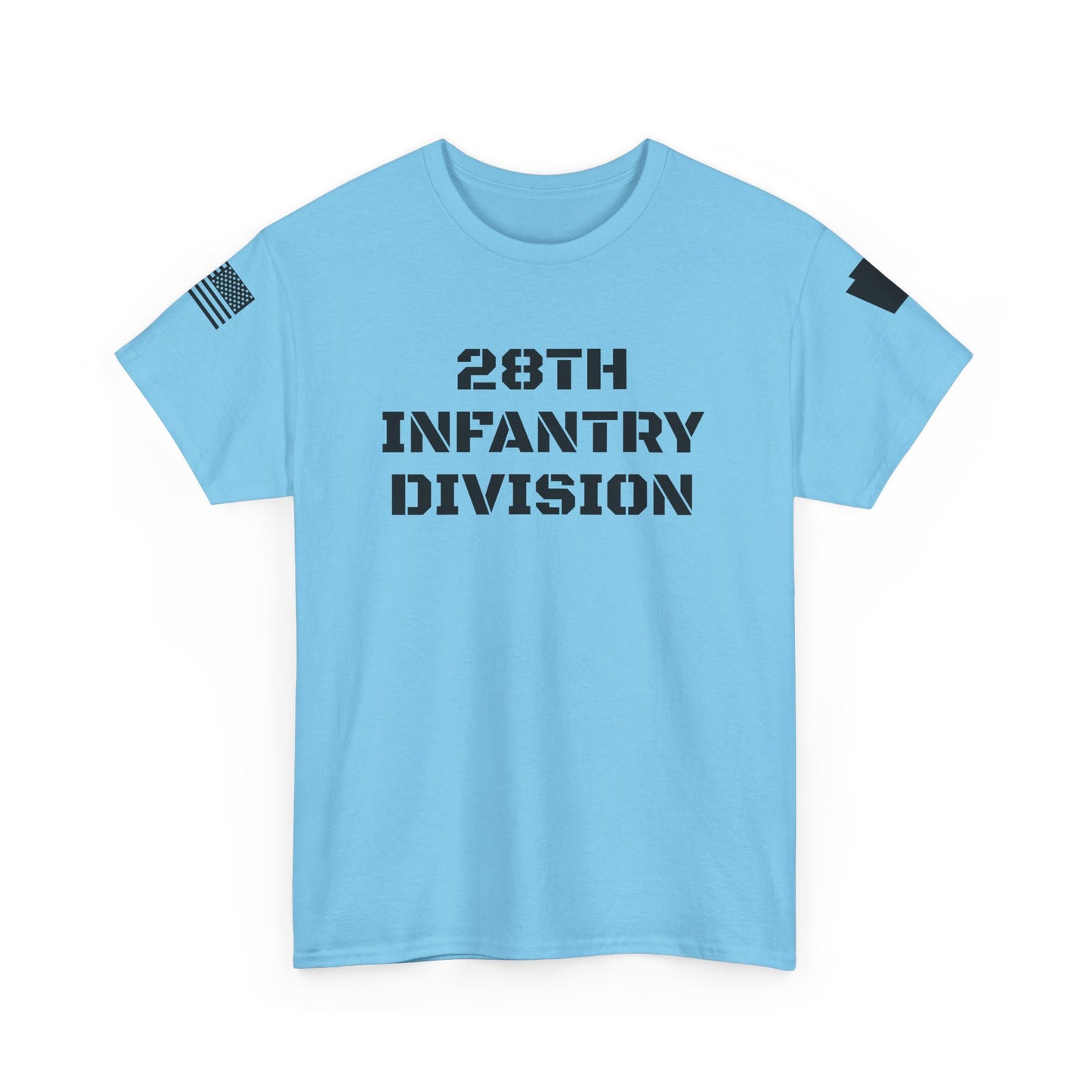 28th ID Black Keystone & Flag T-Shirt