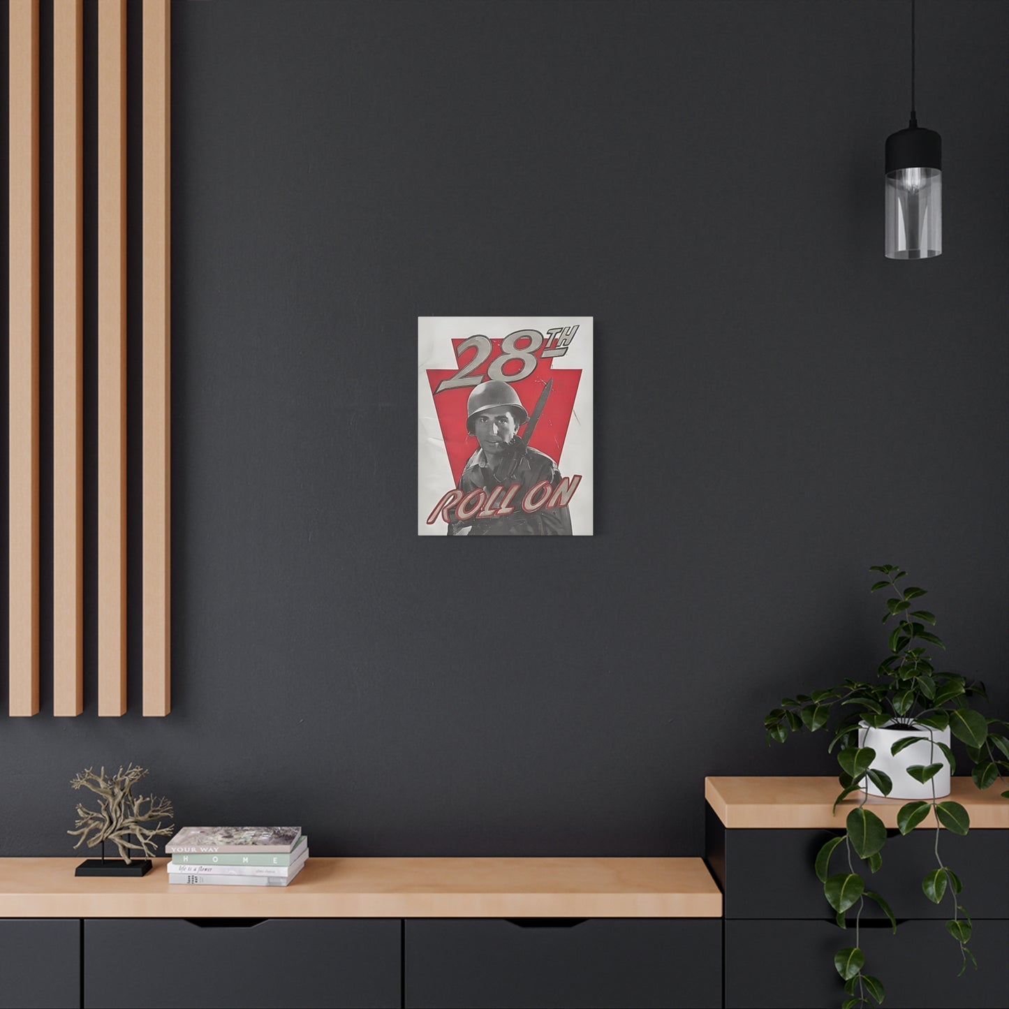 28th ID Roll On Vintage Military Wall Art Canvas