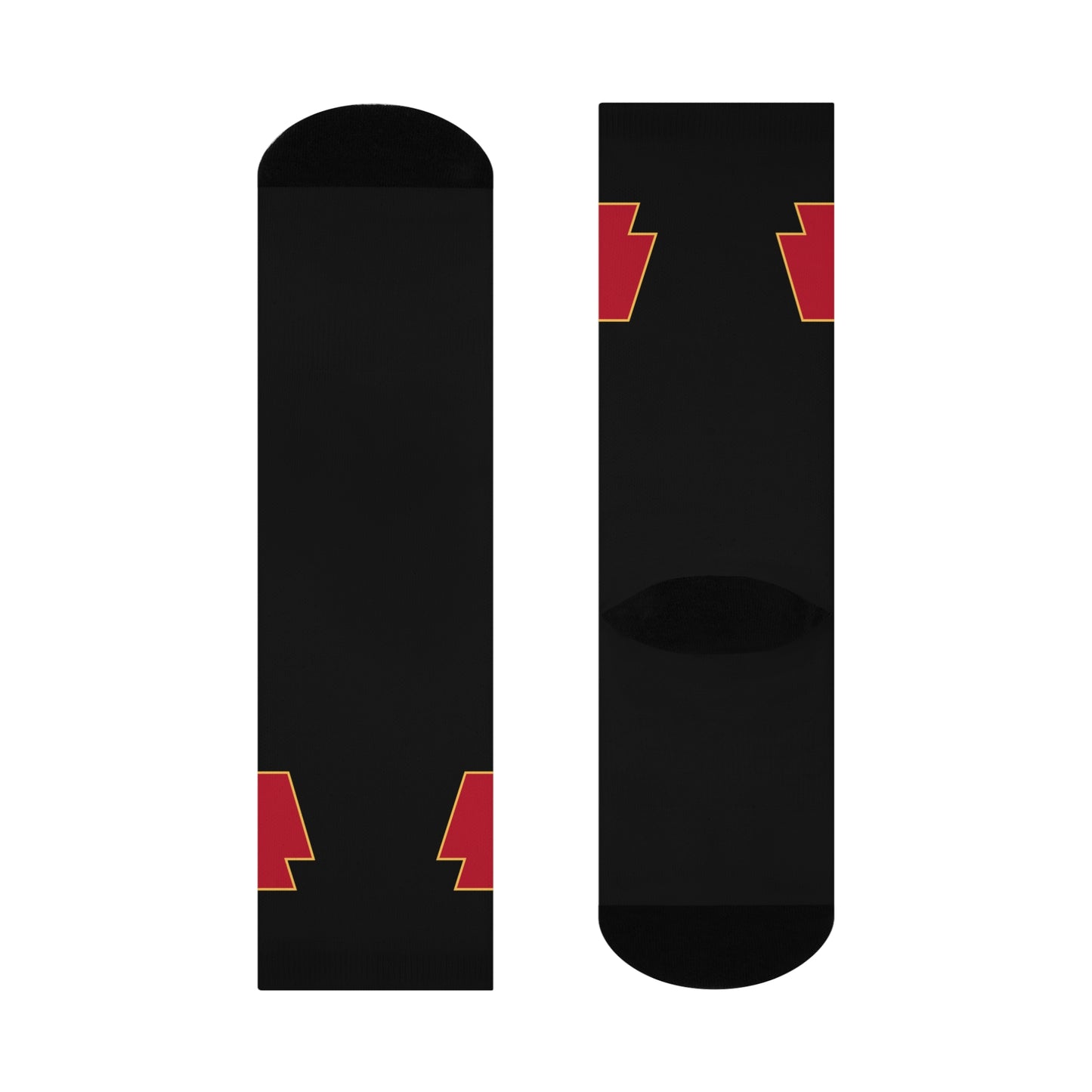 Red Keystone Cushioned Crew Socks