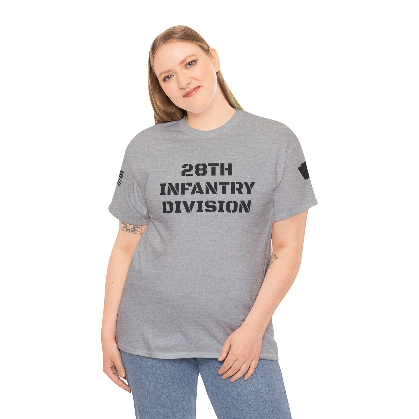 28th ID Black Keystone & Flag T-Shirt