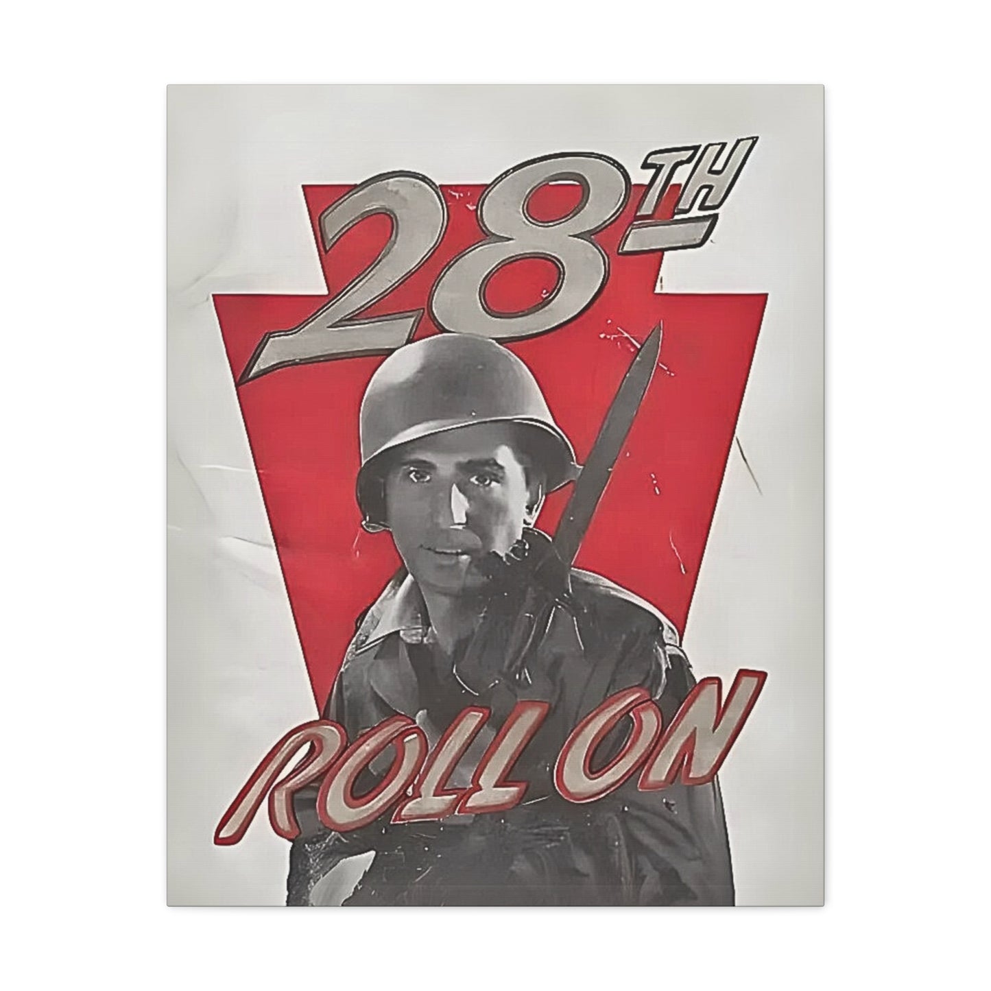 28th ID Roll On Vintage Military Wall Art Canvas