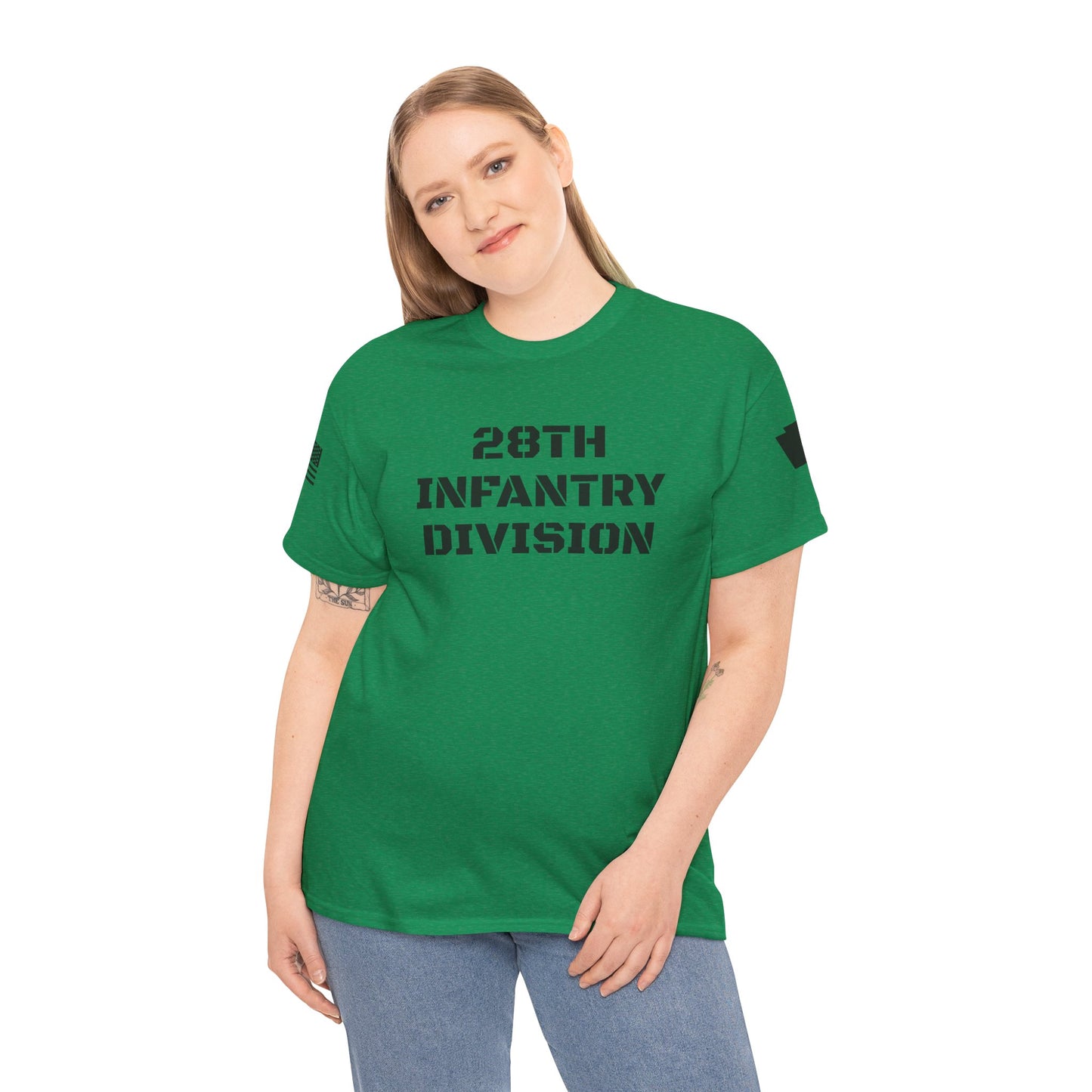 28th ID Black Keystone & Flag T-Shirt