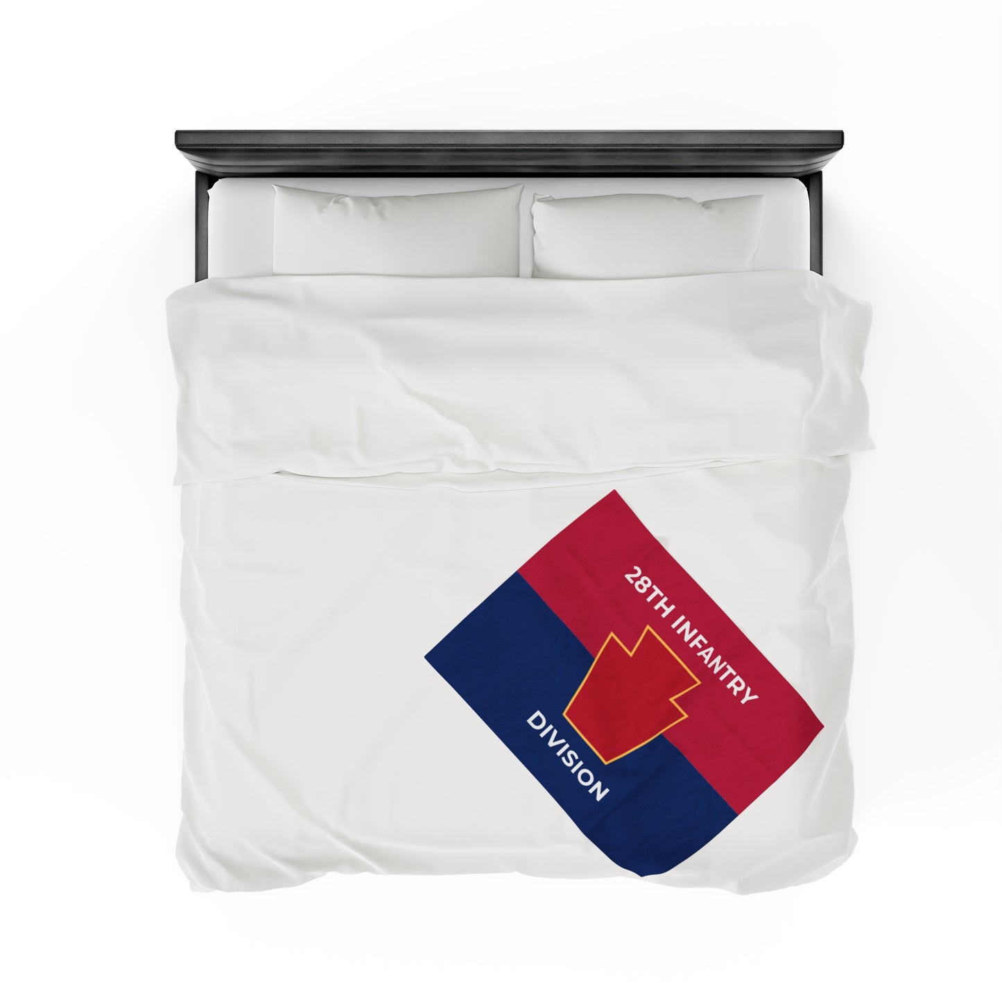 28th Infantry Division Colors Velveteen Plush Blanket