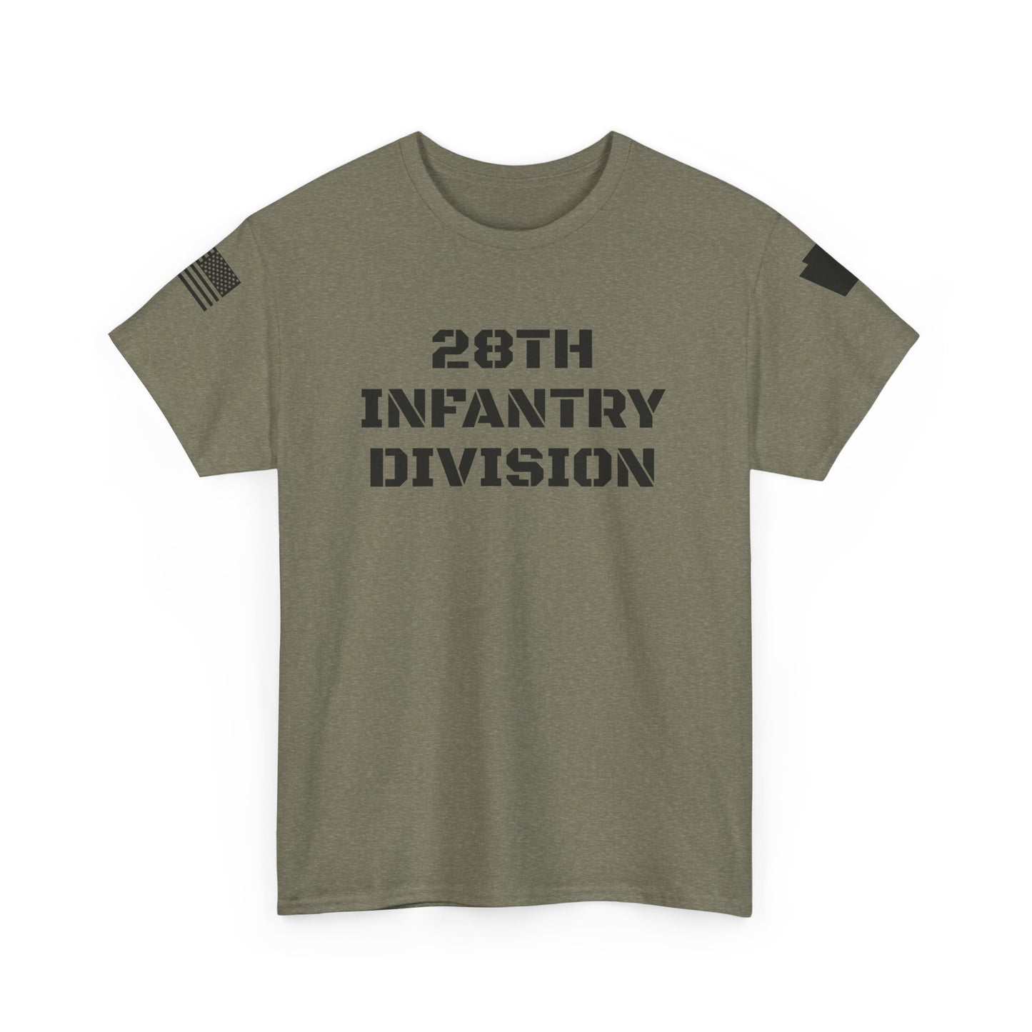 28th ID Black Keystone & Flag T-Shirt