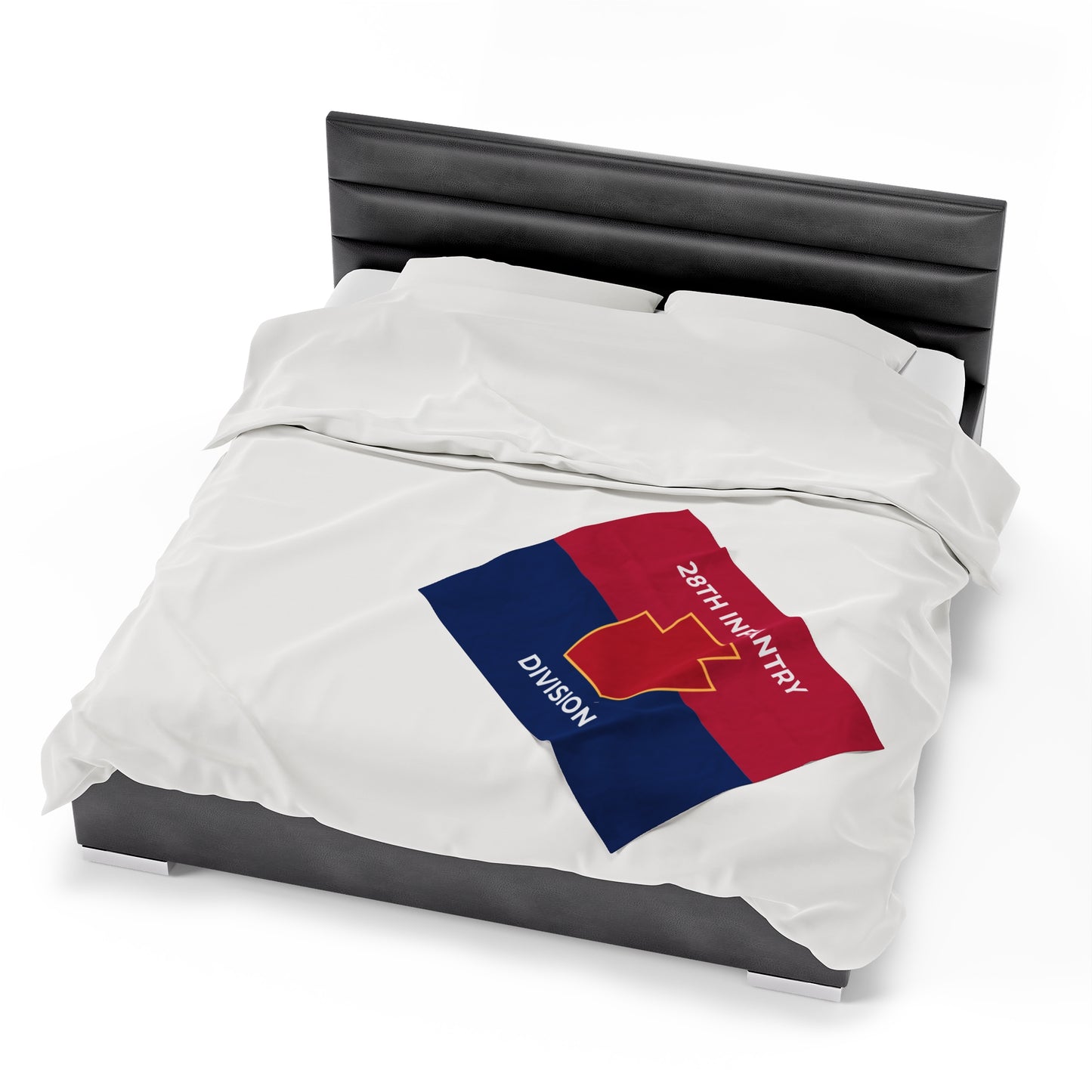 28th Infantry Division Colors Velveteen Plush Blanket