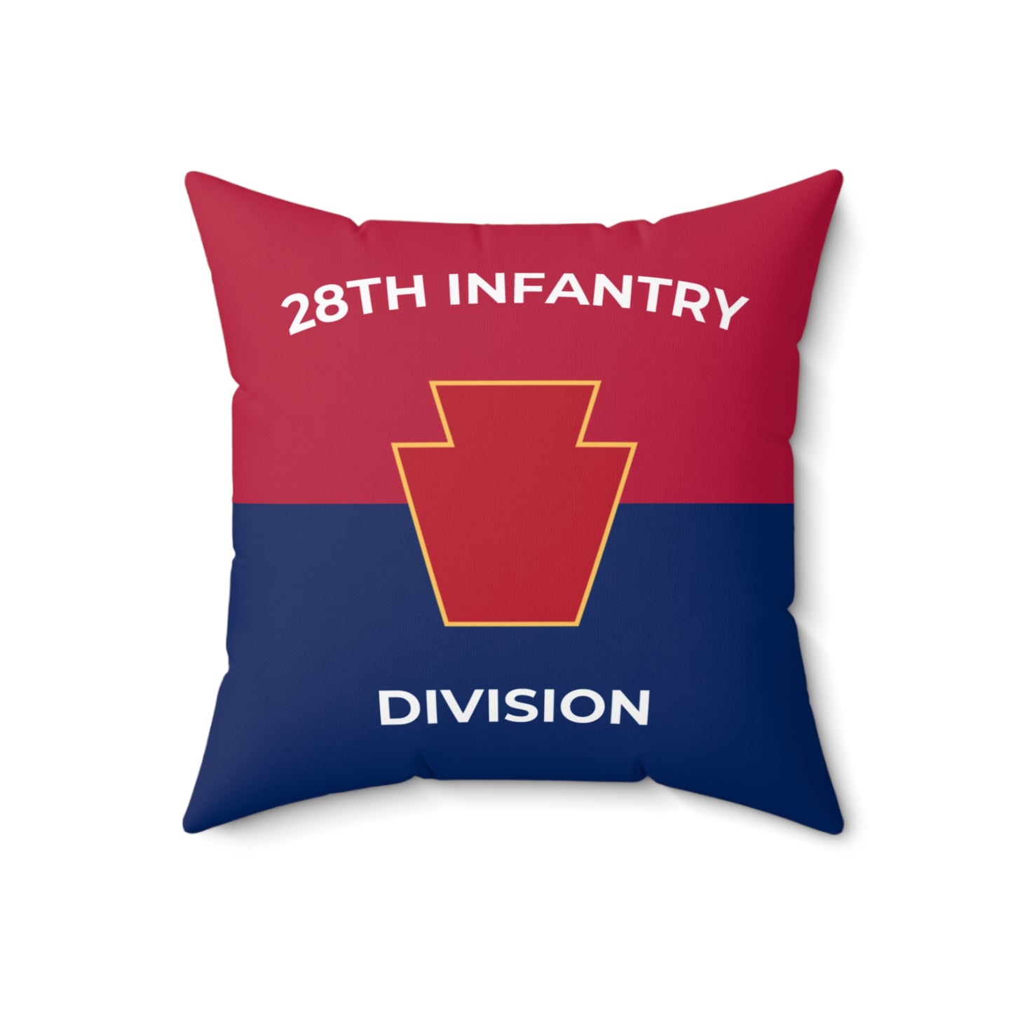 28th Infantry Division Colors Spun Polyester Square Pillow