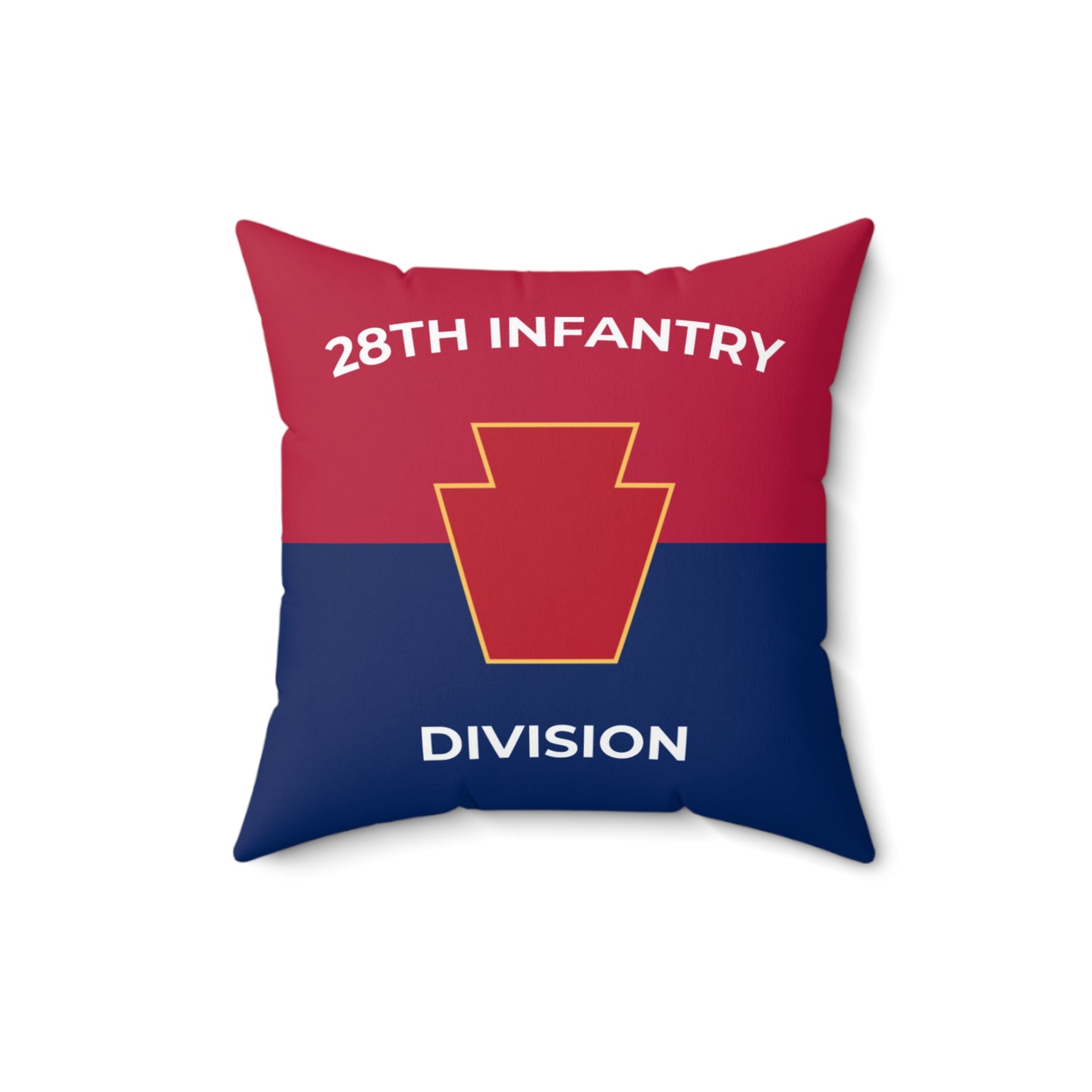 28th Infantry Division Colors Spun Polyester Square Pillow