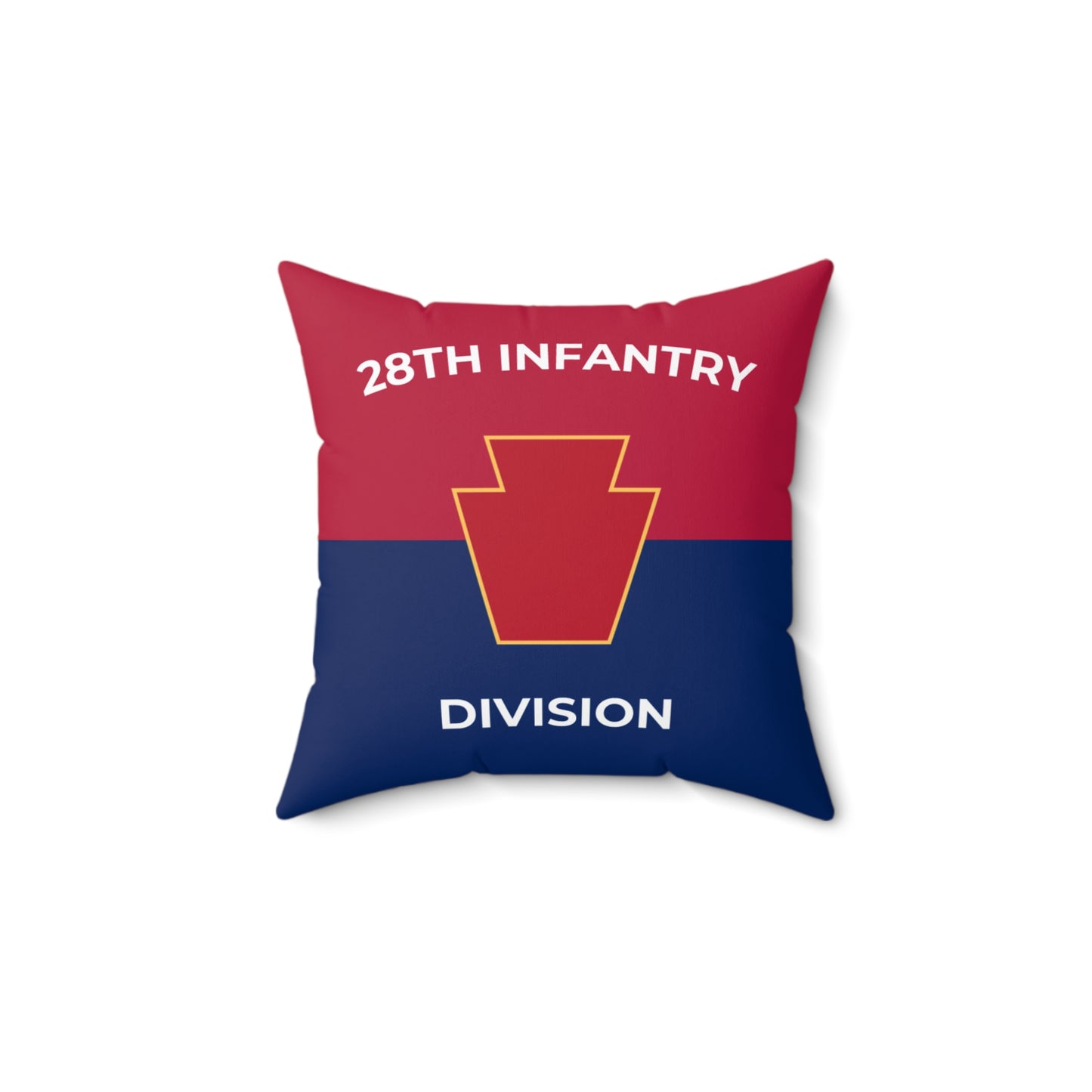28th Infantry Division Colors Spun Polyester Square Pillow