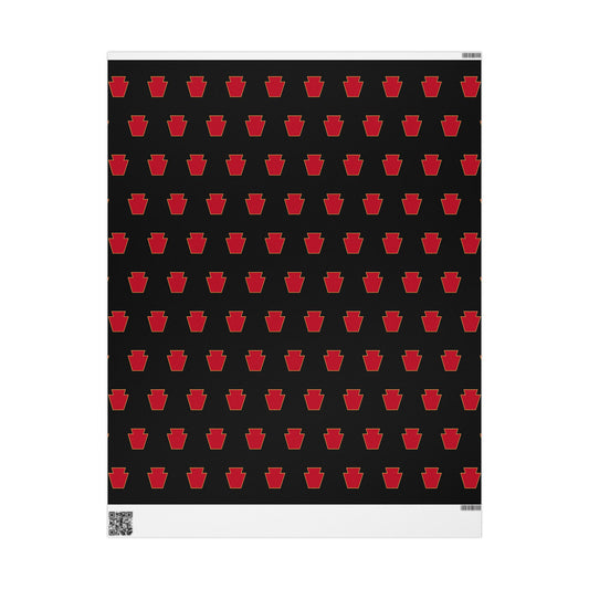 Red Keystone Wrapping Paper