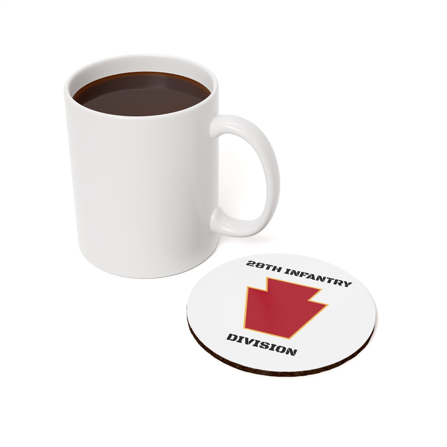 Red Keystone Cork Back Coaster