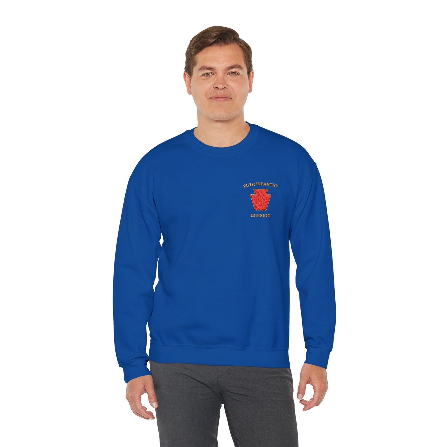 Red Keystone Embroidered Crewneck Sweatshirt