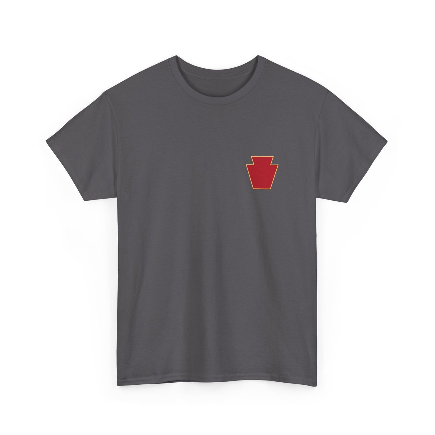 28th ID Simple Red Keystone - Unisex Cotton T-Shirt