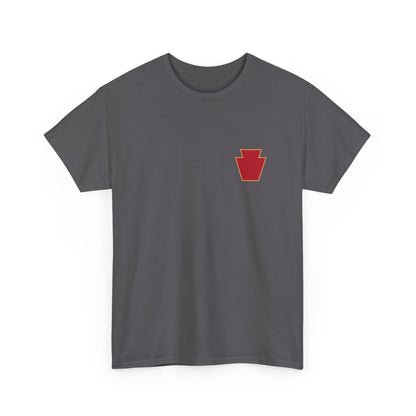 28th ID Simple Red Keystone - Unisex Cotton T-Shirt