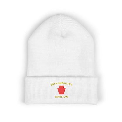 28th ID Red Keystone Embroidered Cuffed Beanie