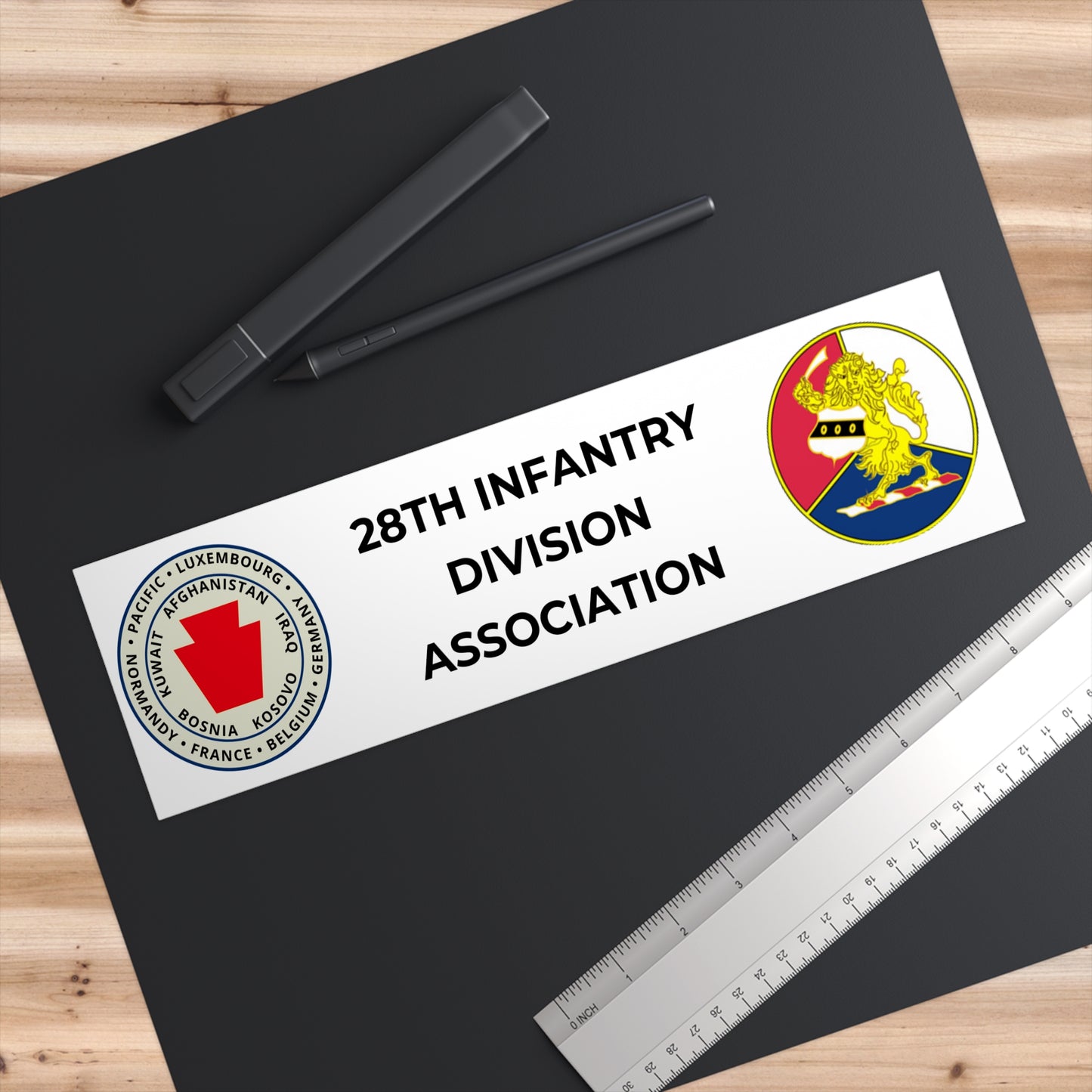 28th ID Association White Bumper Stickers