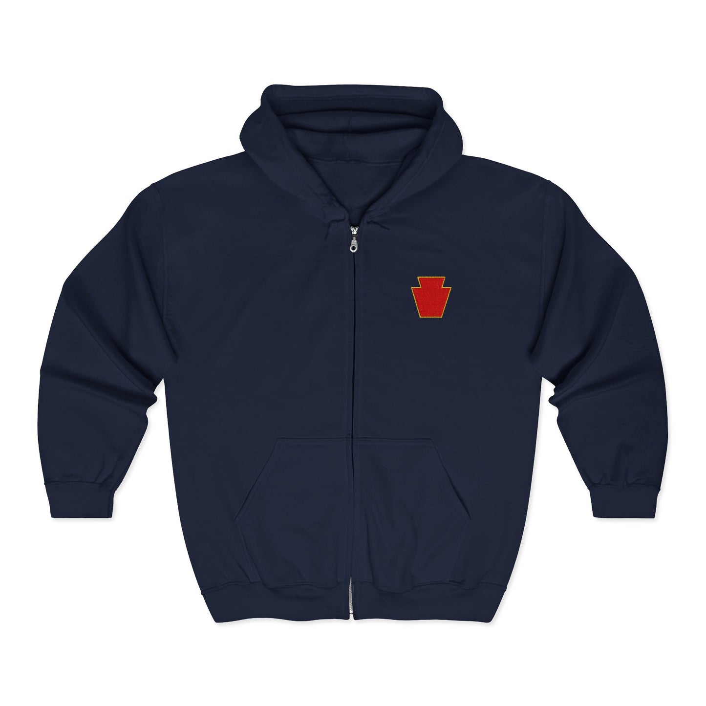 Red Keystone Full Zip Hoodie